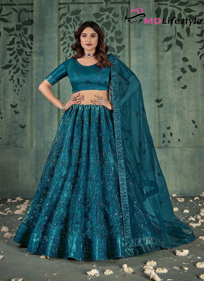 Mdlifestyle Hirwa Vol 4 3035 Butterfly Net Designer Lehenga