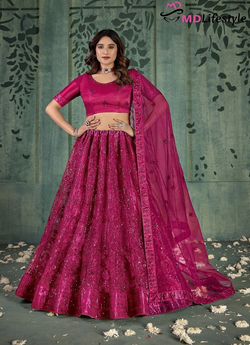 Mdlifestyle Hirwa Vol 4 3031 Butterfly Net Designer Lehenga