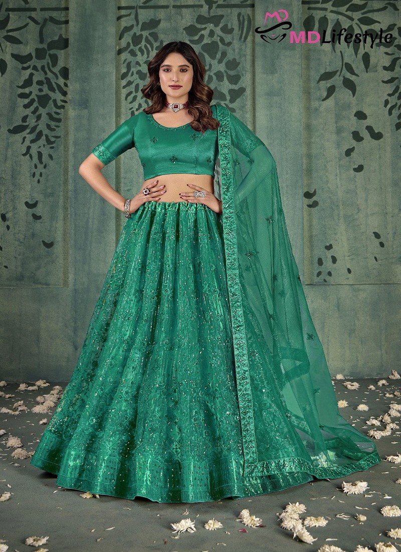 Mdlifestyle Hirwa Vol 4 3033 Butterfly Net Designer Lehenga