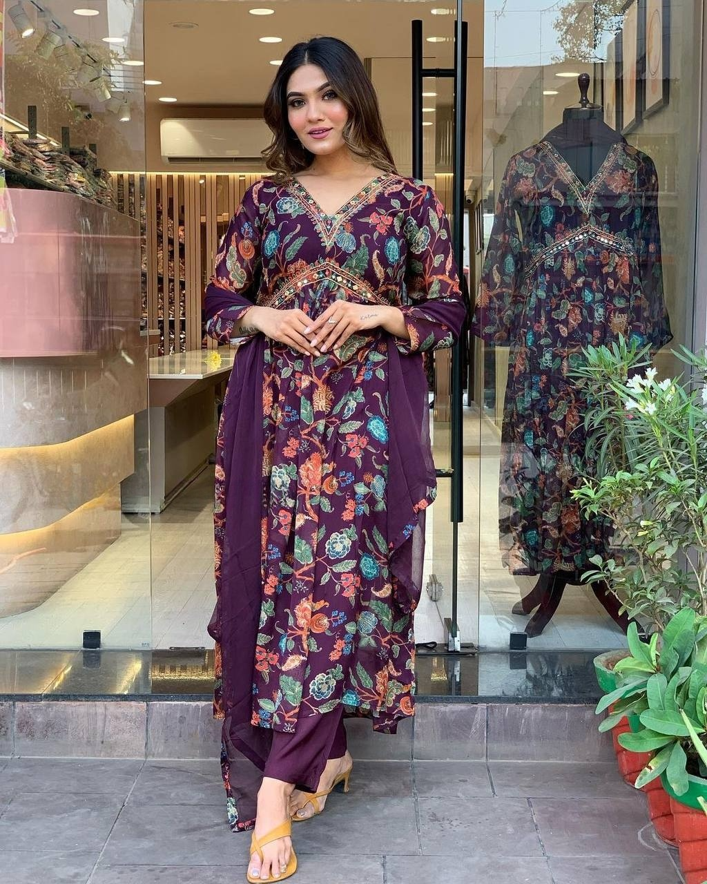KUSUMA T-05 Jiva 1 Georgette Fancy Kurti Bottom With Dupatta Collection