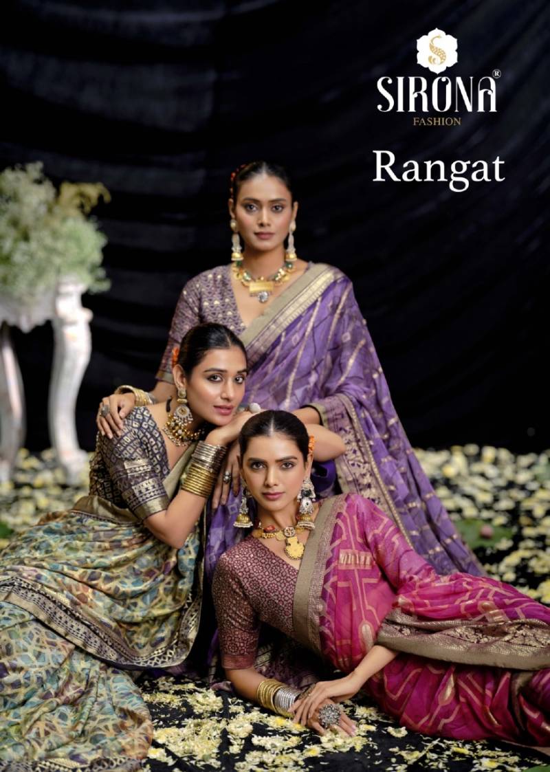 Sirona Rangat Moss Brasso Digital Printed Saree Collection