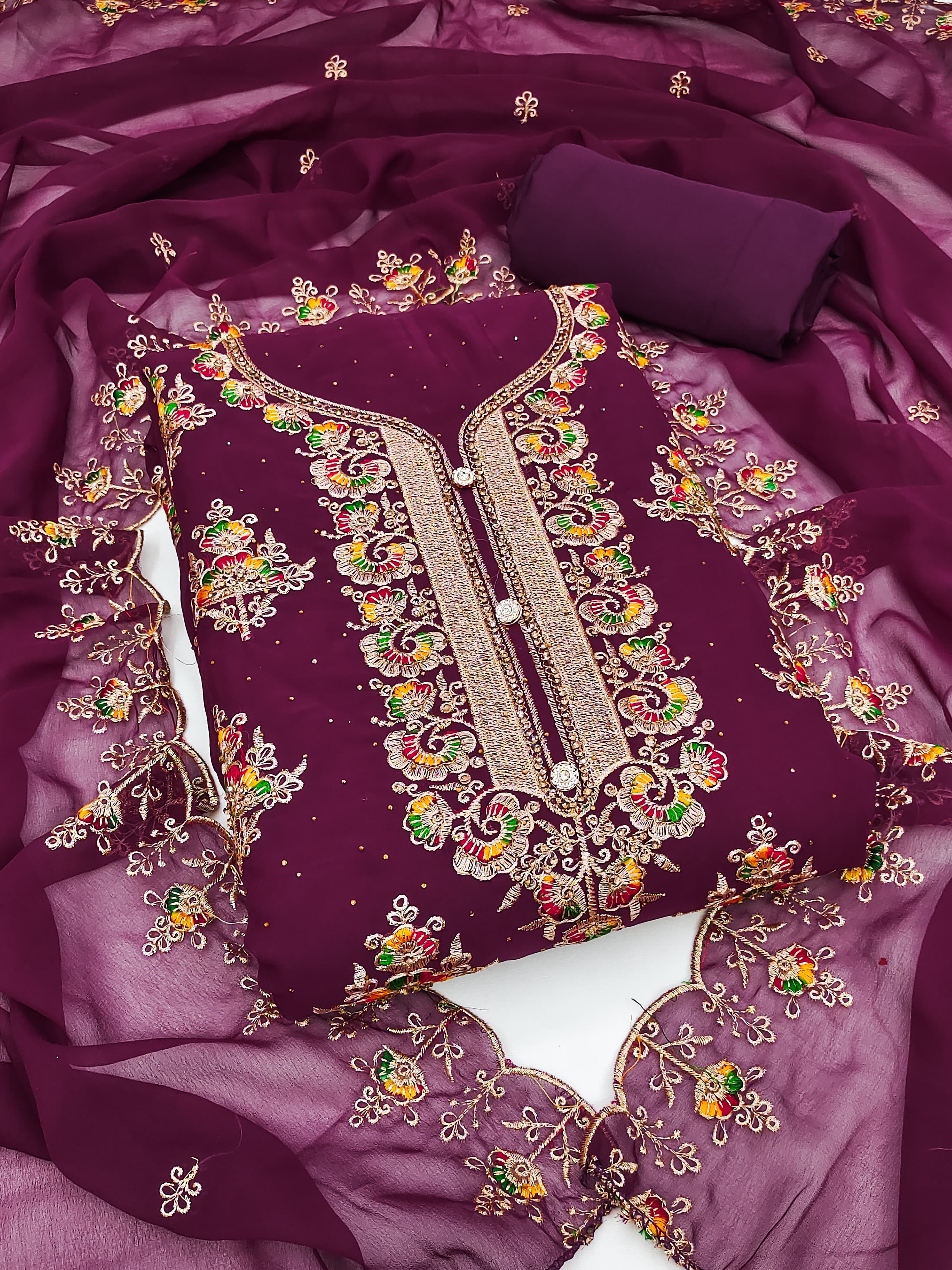 Naina Vol 1 Faux Georgette Beautiful Dress Material Collection