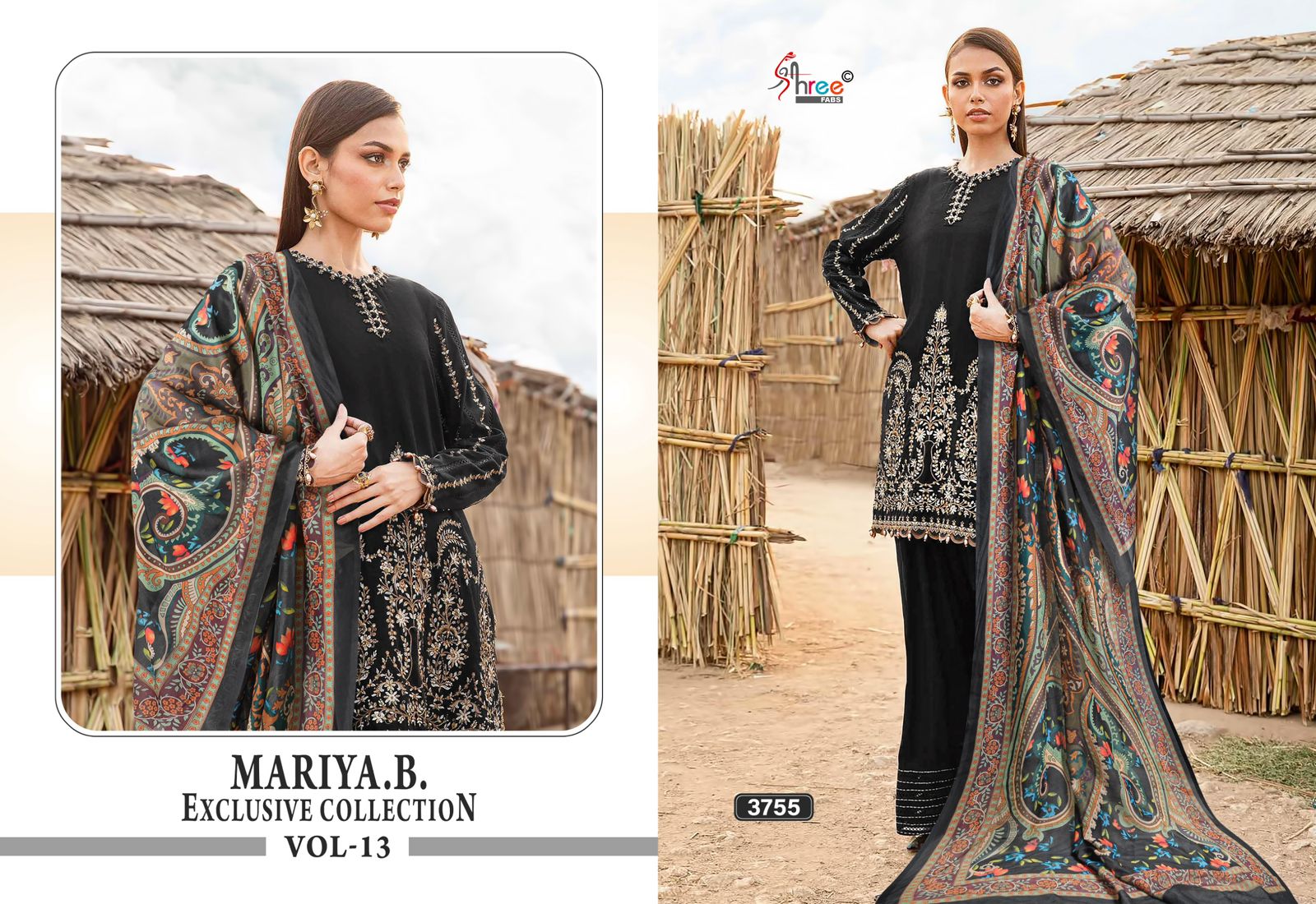 Shree Mariya B Exclusive Collection Vol 13 Cotton Dupatta Salwar Suit