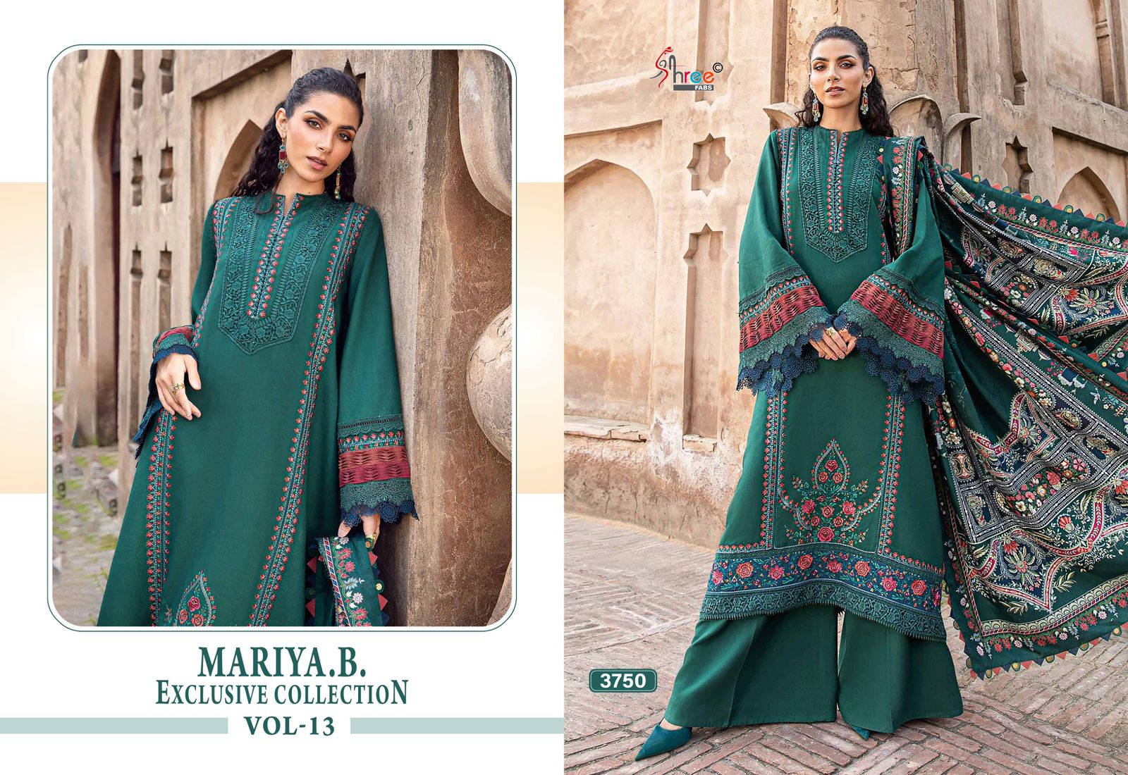 Shree Mariya B Exclusive Collection Vol 13 Cotton Dupatta Salwar Suit