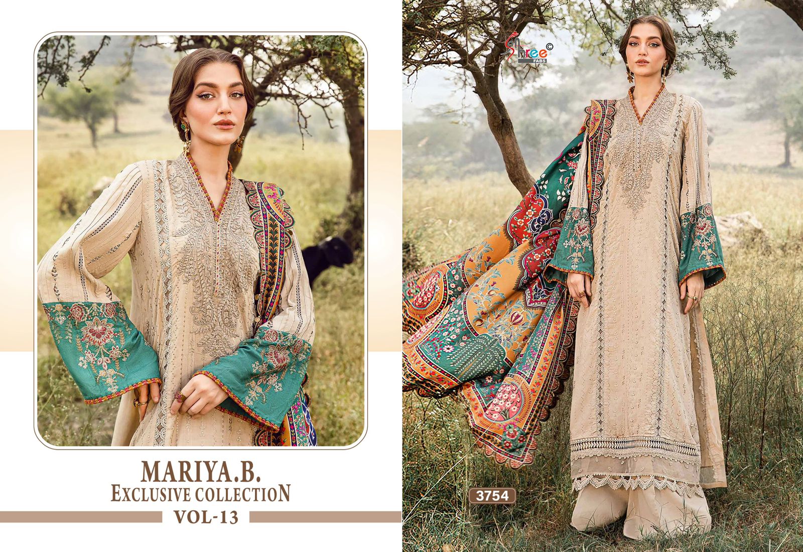 Shree Mariya B Exclusive Collection Vol 13 Cotton Dupatta Salwar Suit