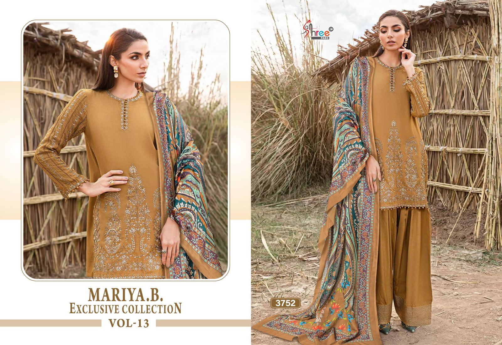 Shree Mariya B Exclusive Collection Vol 13 Cotton Dupatta Salwar Suit