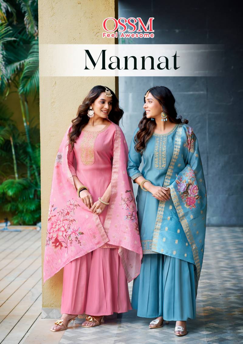 Ossm Mannat Sharrara Collection 1 Ready Made Suit