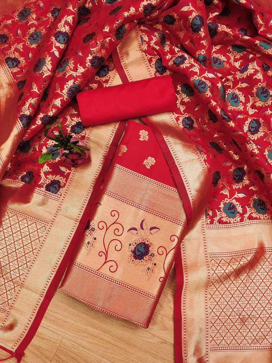 Gulab L1 Soft Banarasi Silk Dress Material Collection