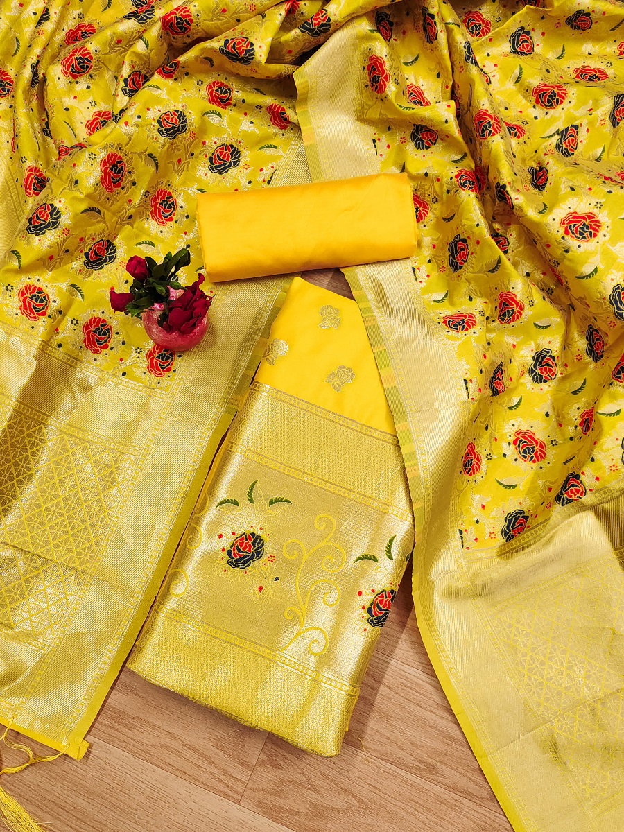 Gulab L1 Soft Banarasi Silk Dress Material Collection