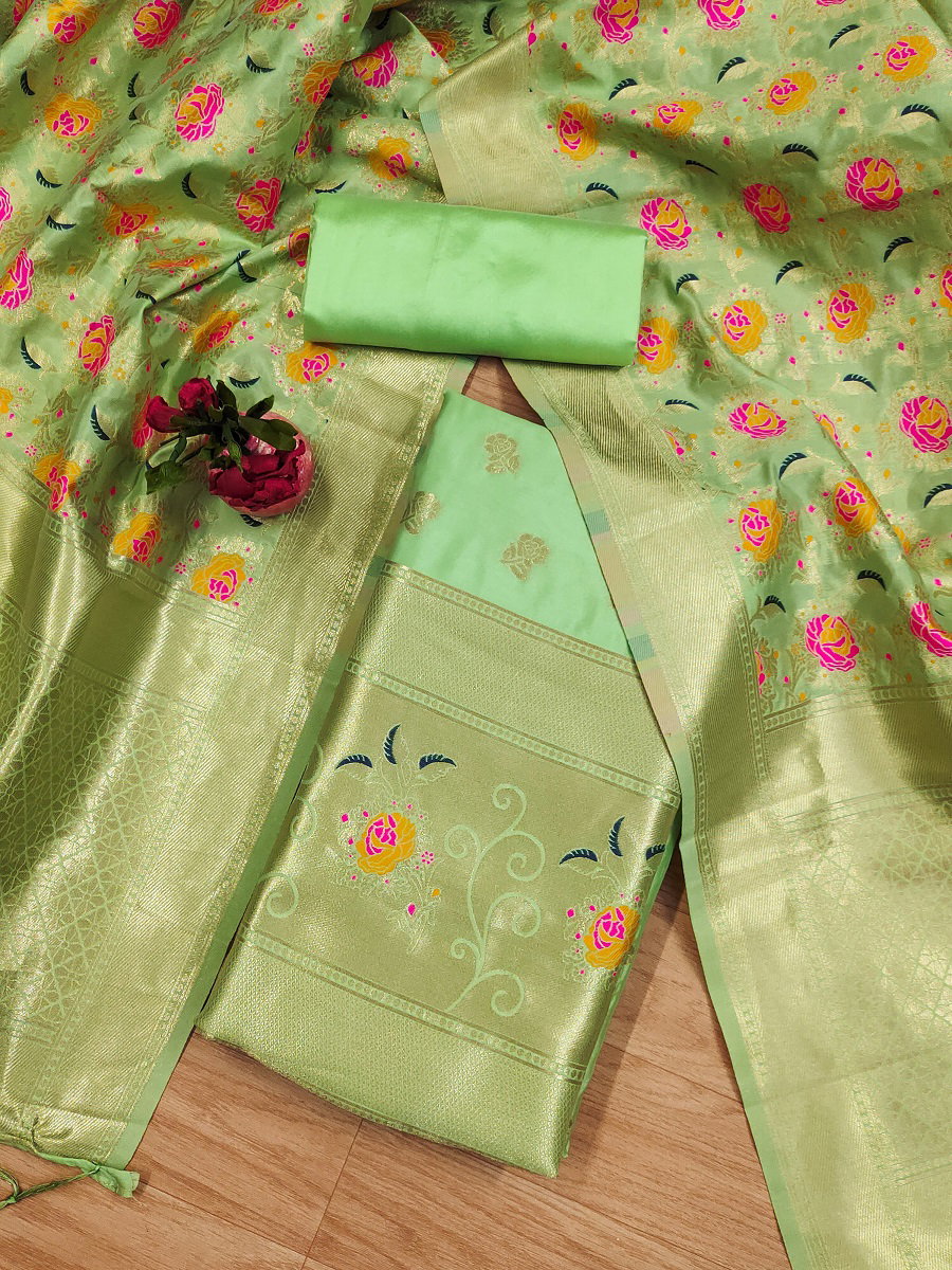 Gulab L1 Soft Banarasi Silk Dress Material Collection