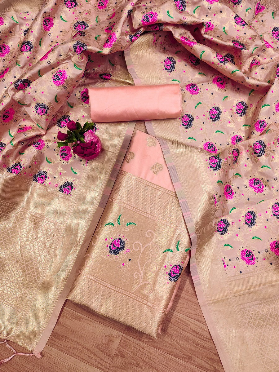 Gulab L1 Soft Banarasi Silk Dress Material Collection