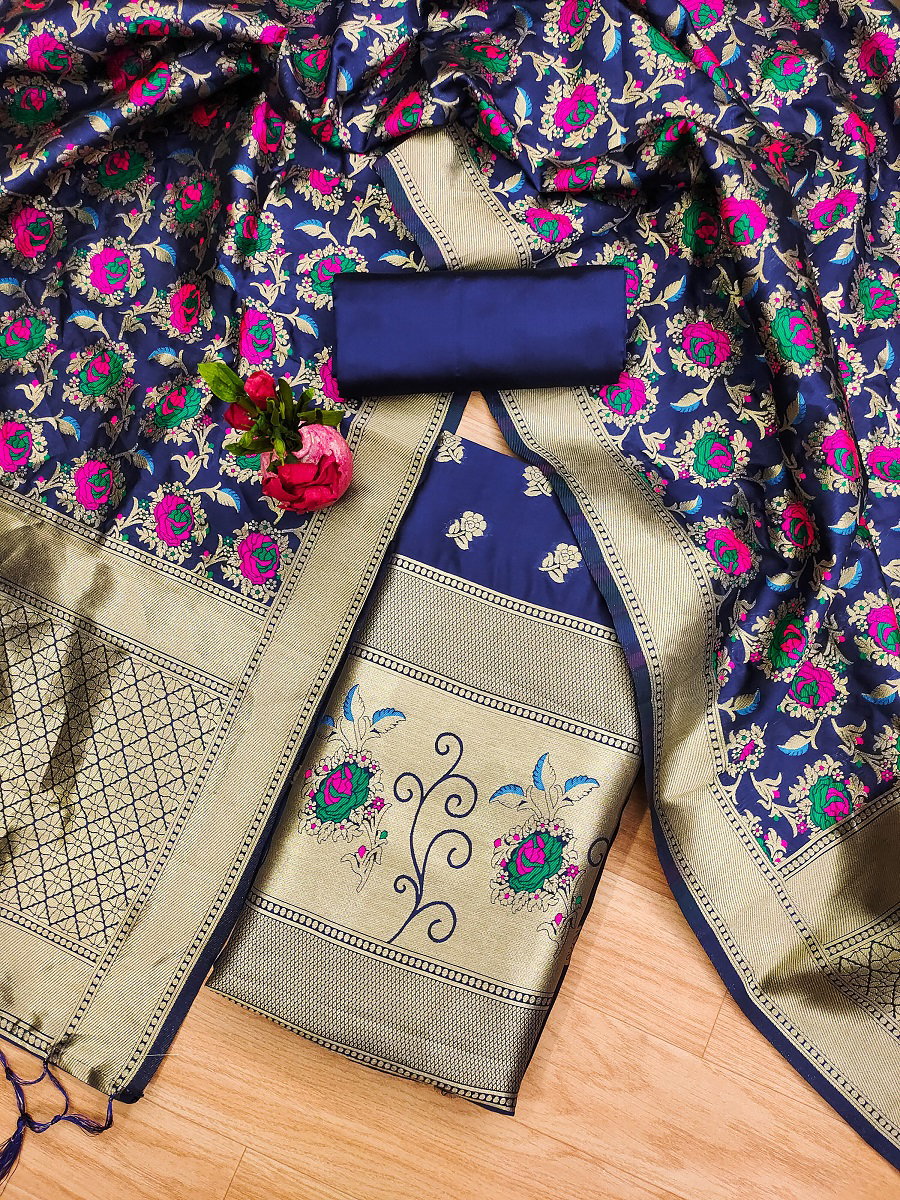 Gulab L1 Soft Banarasi Silk Dress Material Collection