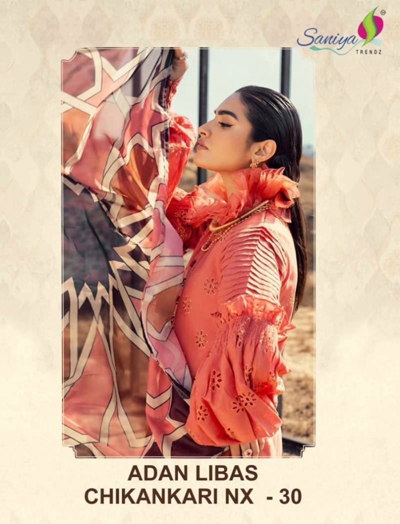Saniya Adan Libas Chikankari Nx 30 Pakistani Salwar Kameez