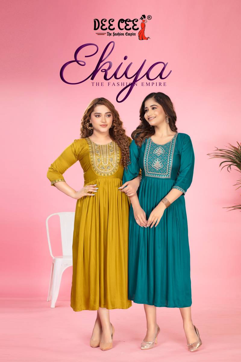 Deecee Ekiya Fancy Gaji Silk Anarkali Kurti Collection