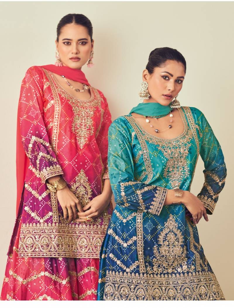 Radha Rangmahal Chinon Designer Salwar Suits Collection