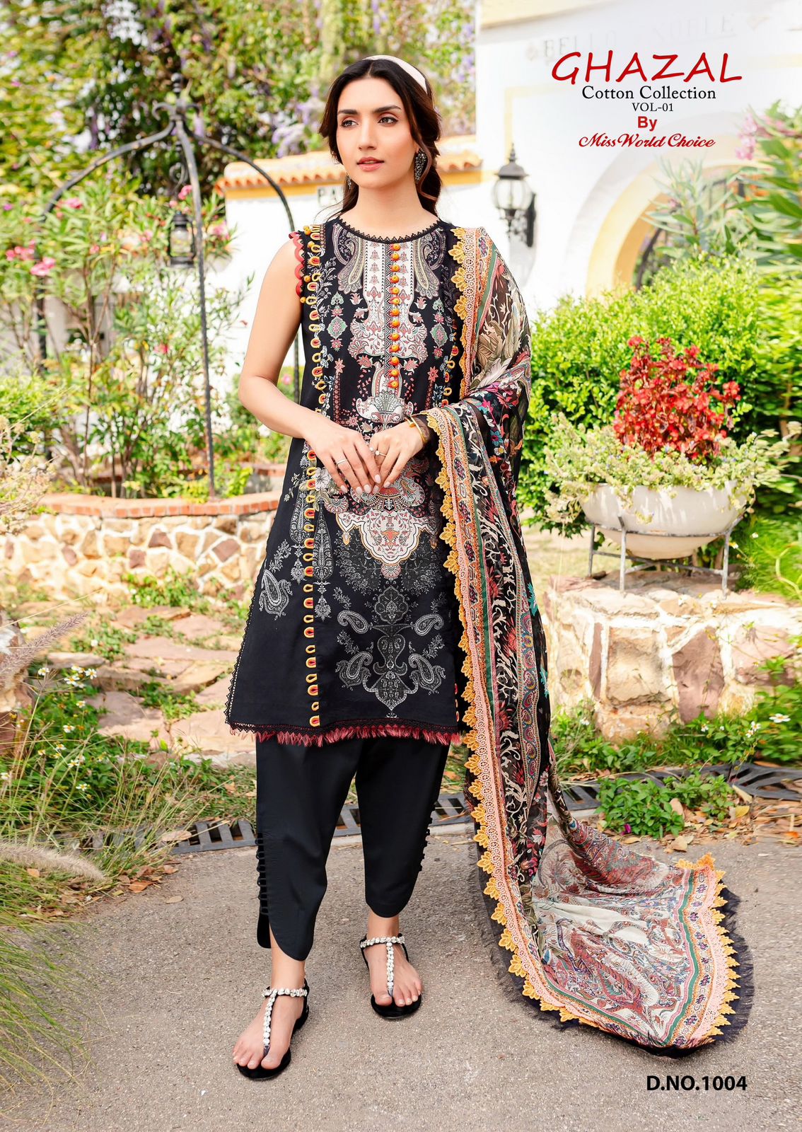 Miss World Ghazal Vol 01 Cotton Printed Fancy Dress Material Collection