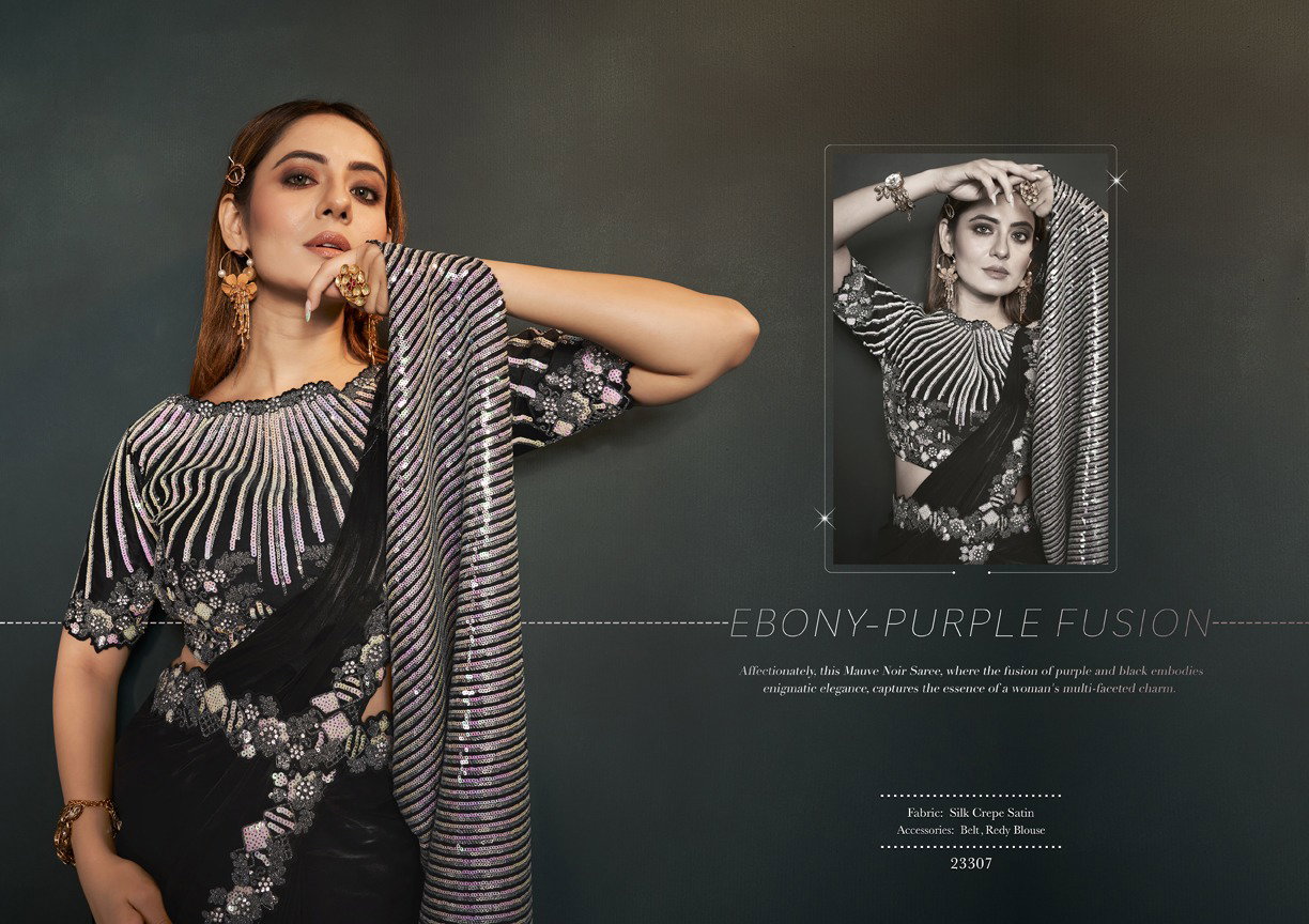 Mahotsav Mohmanthan Exotica 23307 A Crepe Satin Silk Ready To Wear Saree