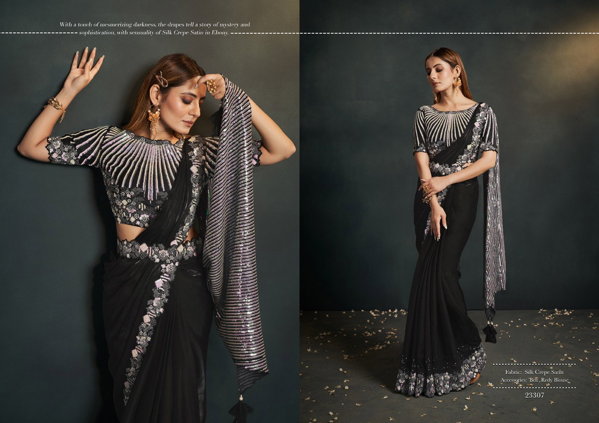Mahotsav Mohmanthan Exotica 23307 A Crepe Satin Silk Ready To Wear Saree