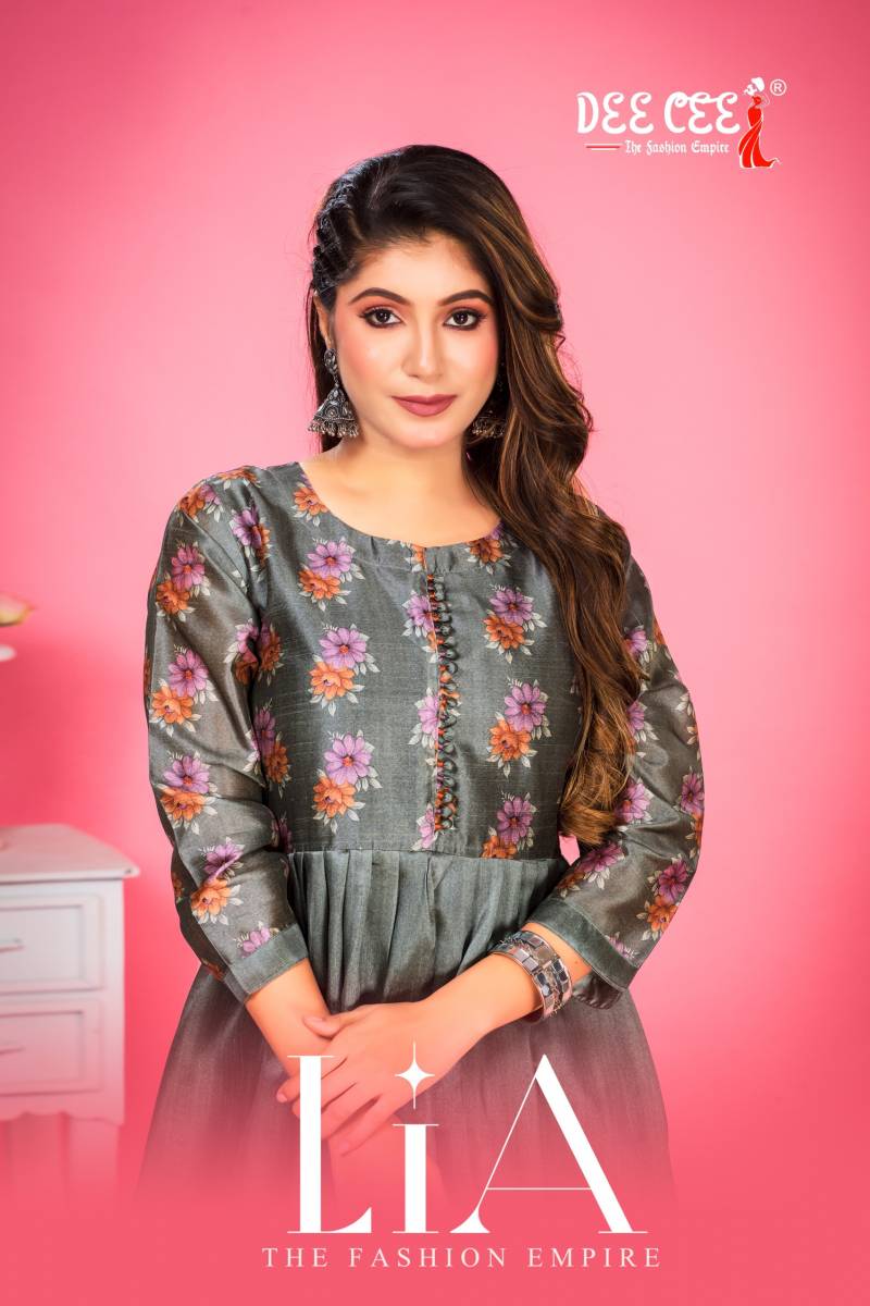 Deecee Lia Digital Printed Silk Anarkali Kurtis Collection