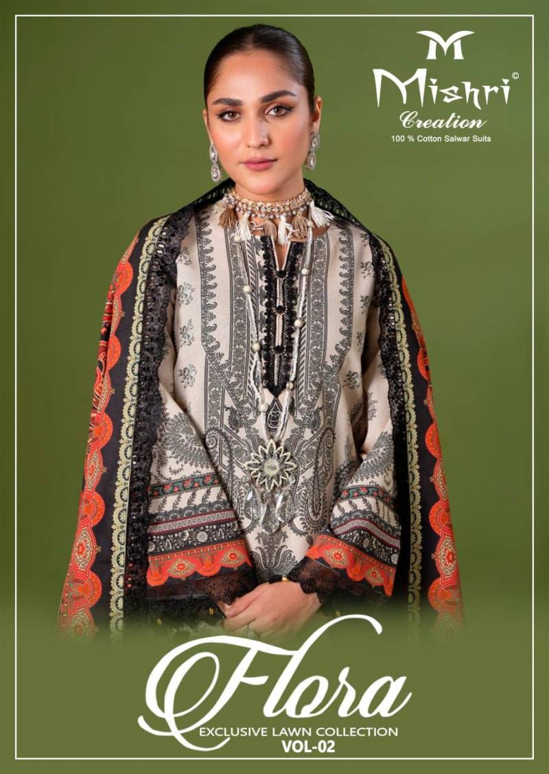 Mishri Flora 2 Lawn Cotton Printed Dress Material Collection