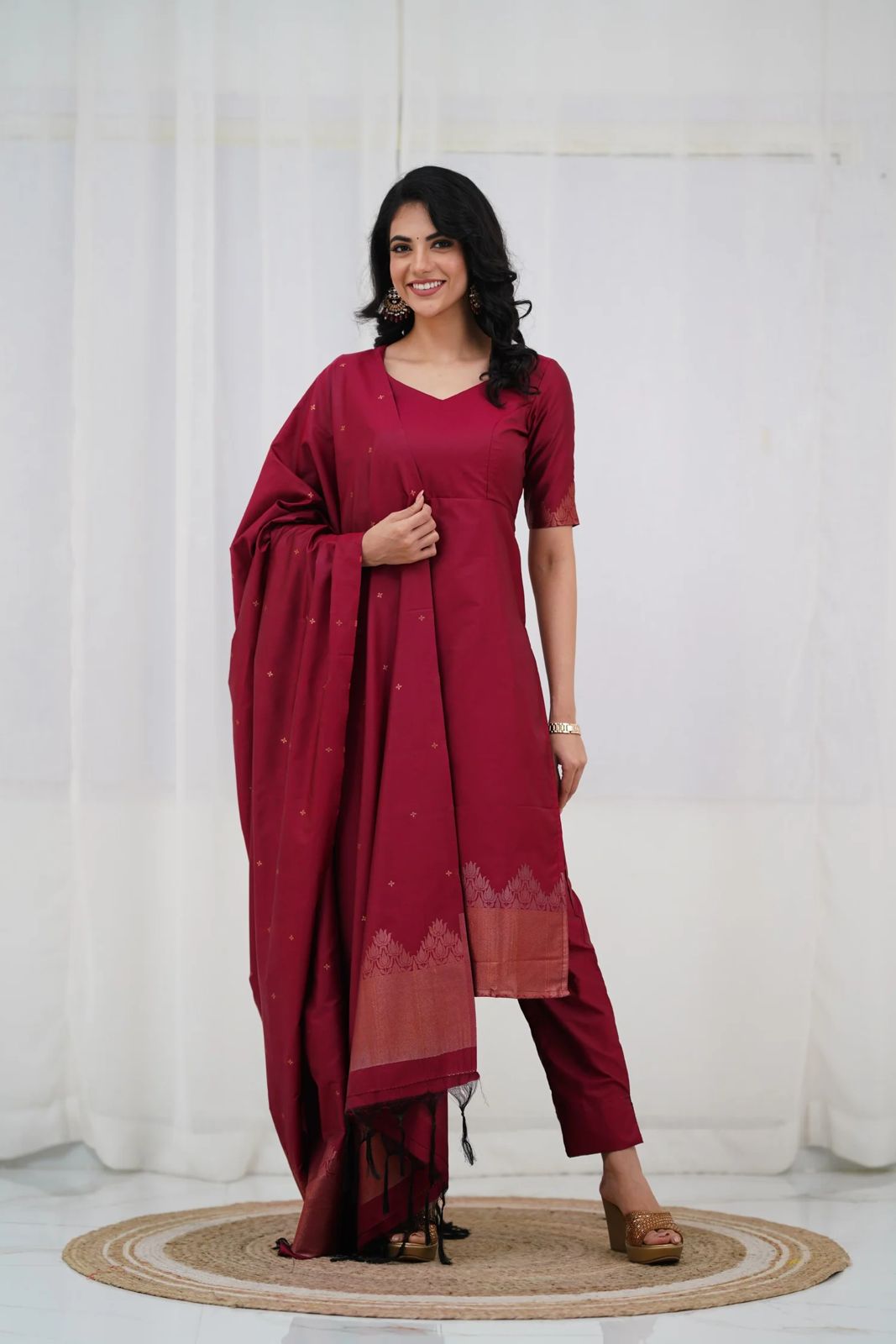 Blended Silk 1 Ready Made Fancy Salwar Suit Collection