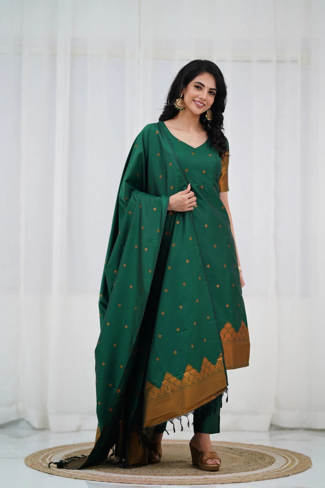 Blended Silk 1 Ready Made Fancy Salwar Suit Collection
