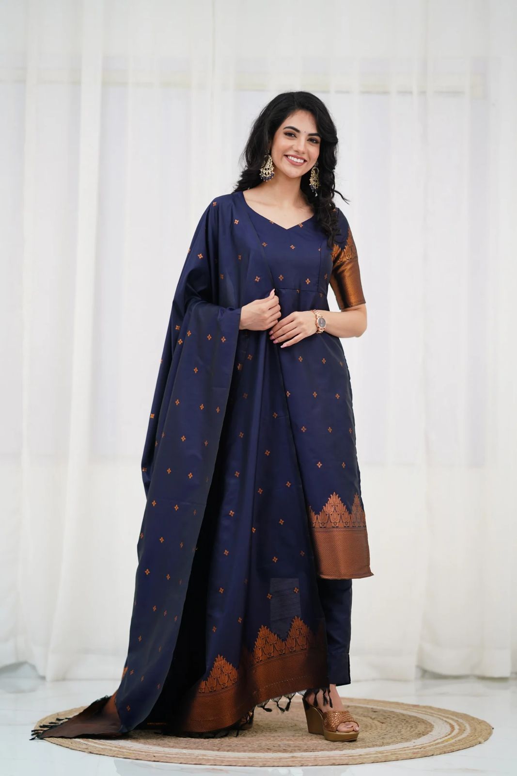 Blended Silk 1 Ready Made Fancy Salwar Suit Collection
