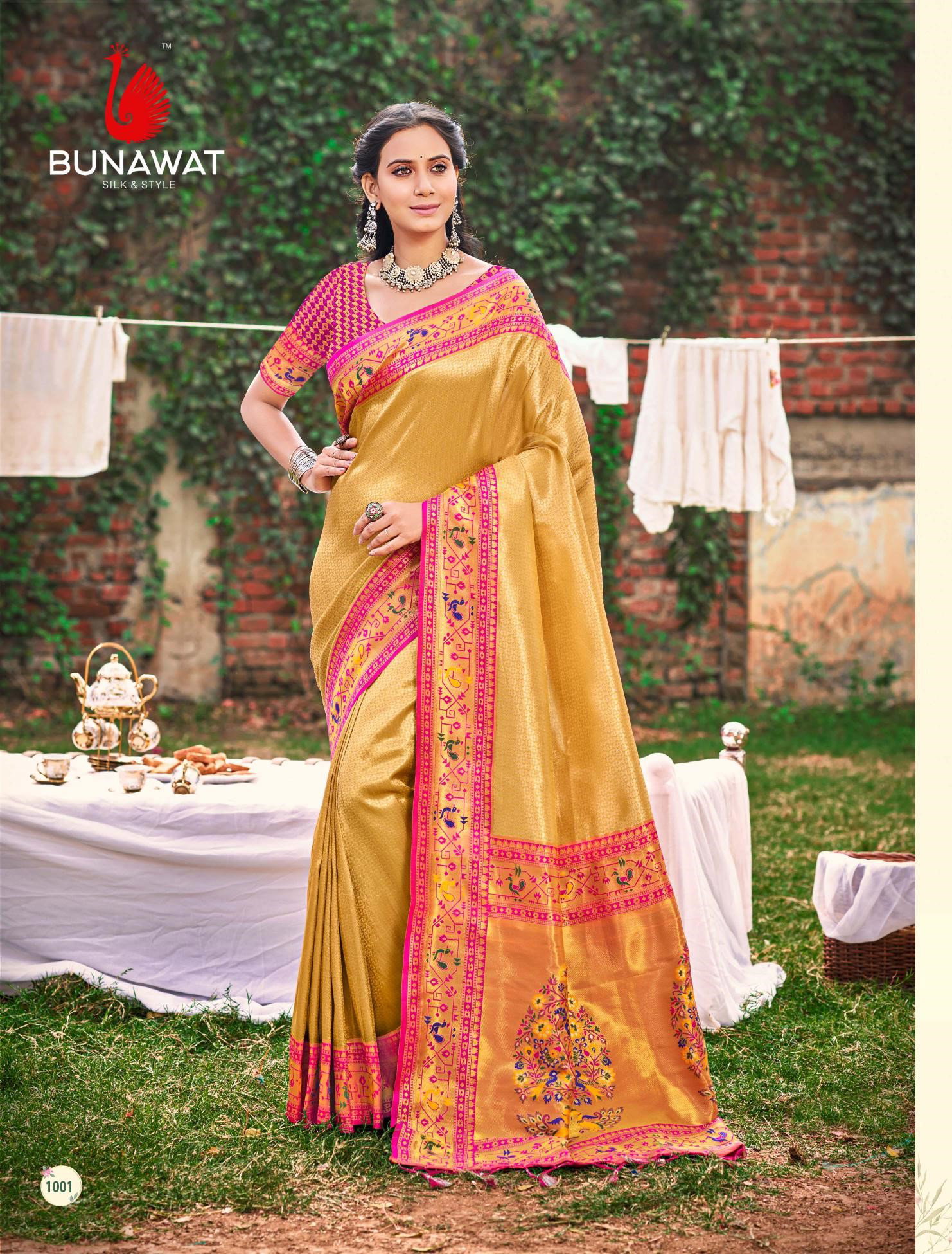 Bunawat Jever Silk 1001 Paithani Silk Saree