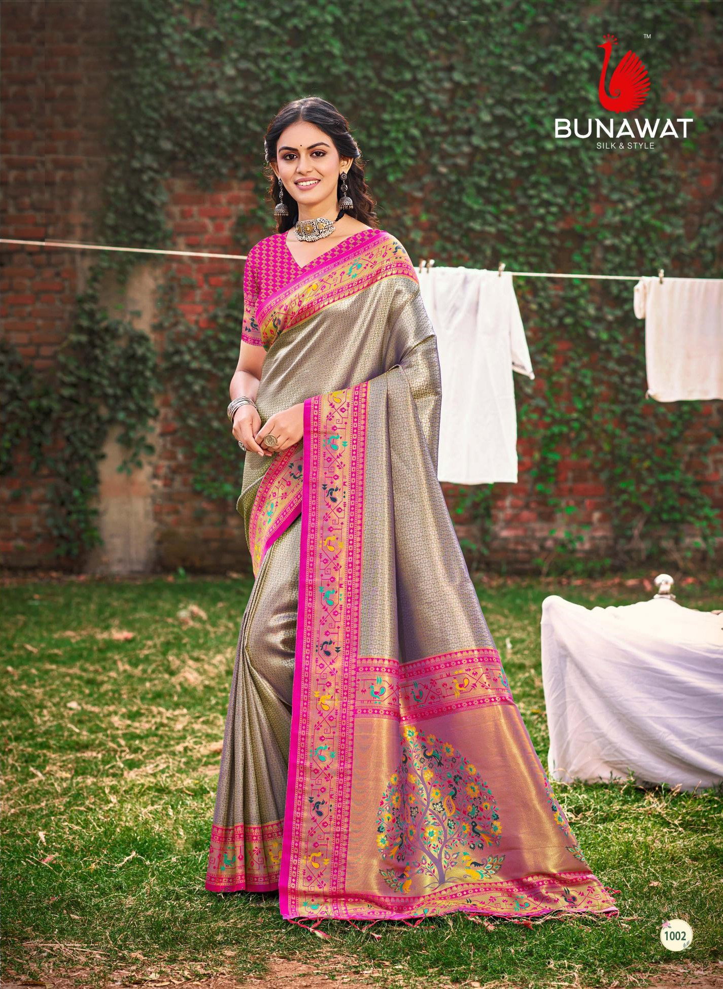 Bunawat Jever Silk 1002 Paithani Silk Saree