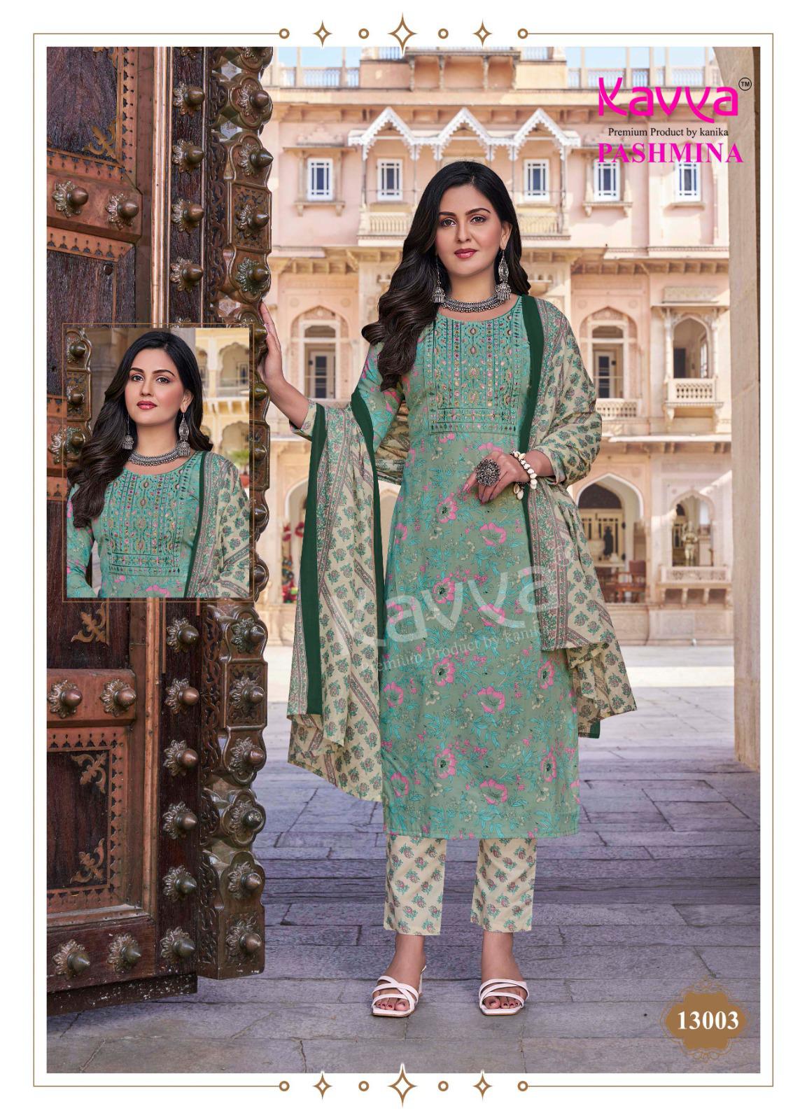 Kavya Pashmina Vol 13 Kurti Pant With Dupatta Collection