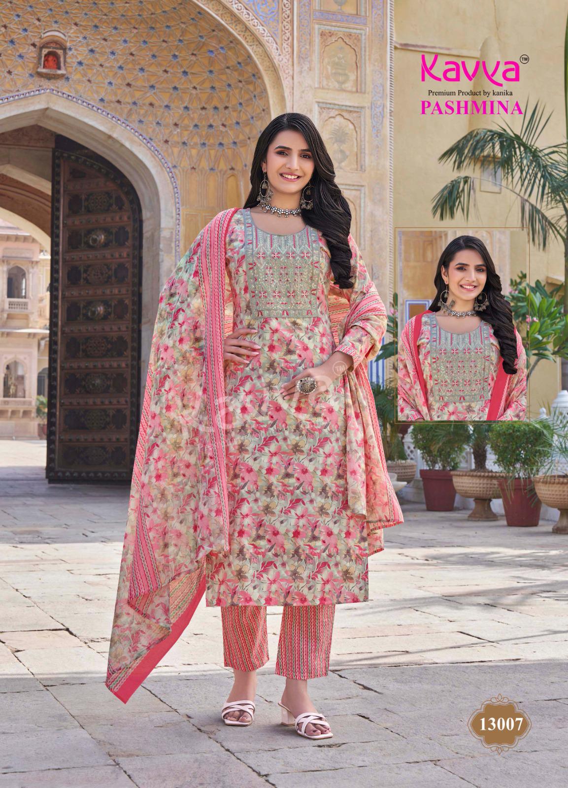 Kavya Pashmina Vol 13 Kurti Pant With Dupatta Collection