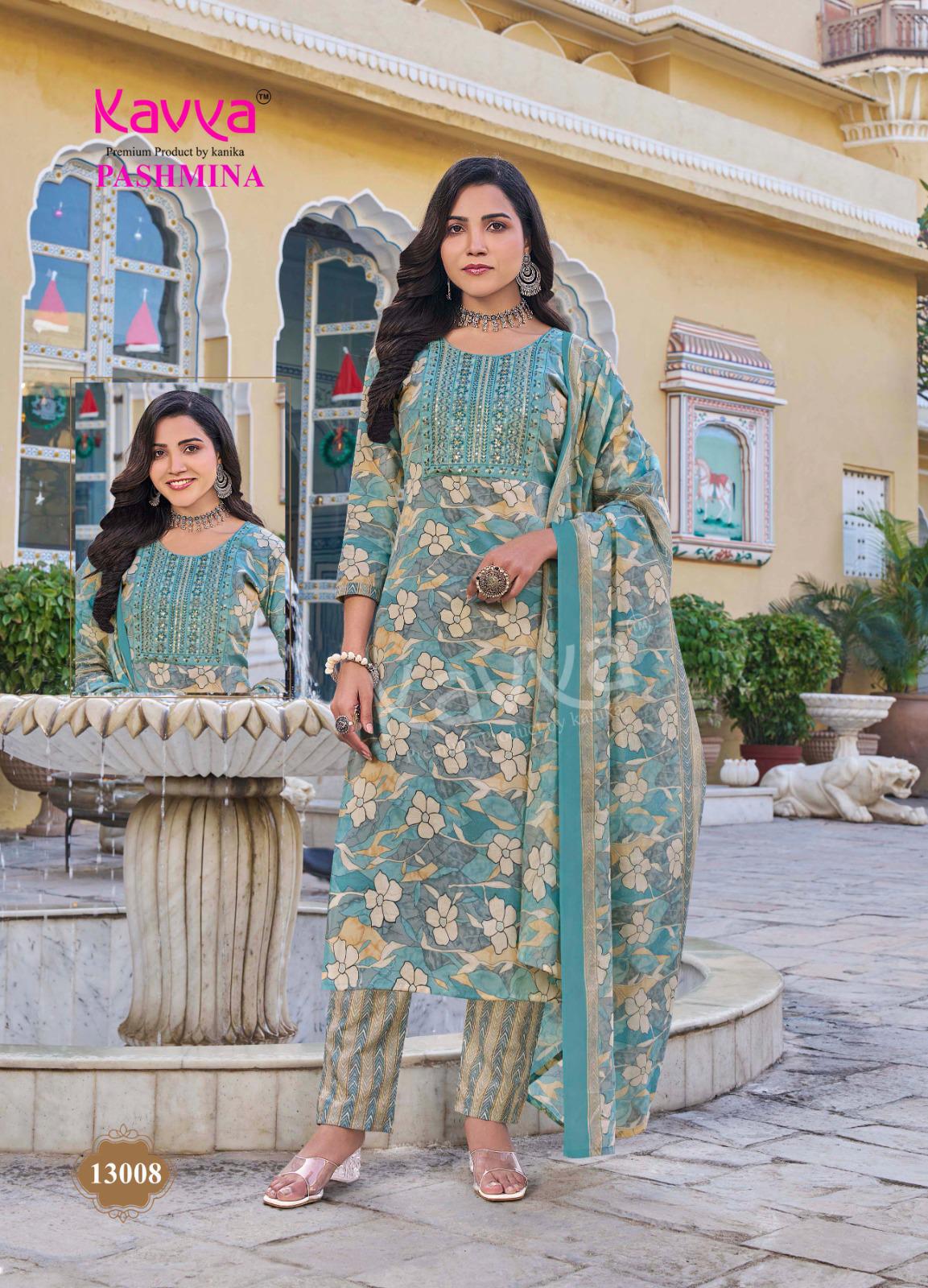 Kavya Pashmina Vol 13 Kurti Pant With Dupatta Collection