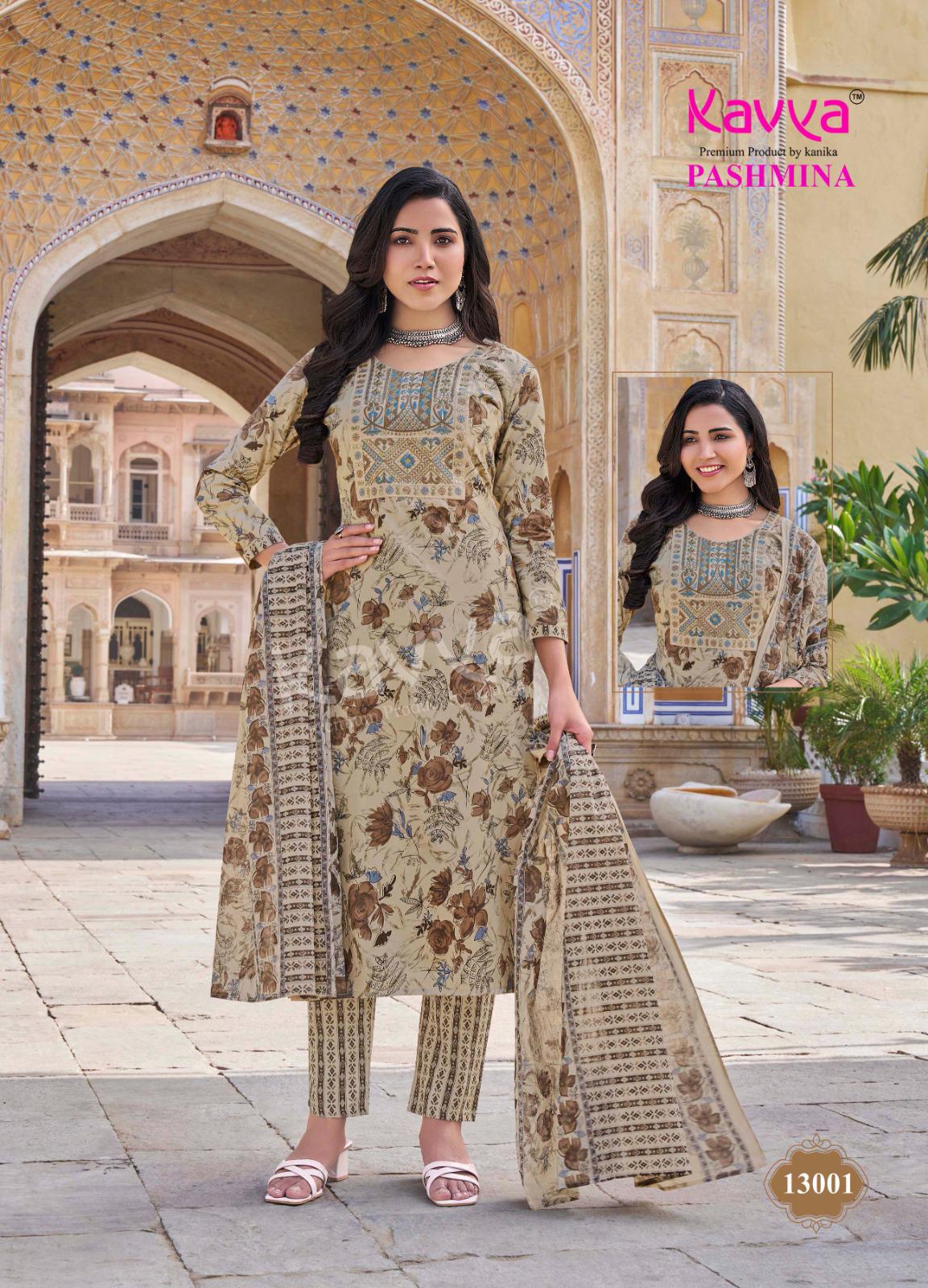 Kavya Pashmina Vol 13 Kurti Pant With Dupatta Collection