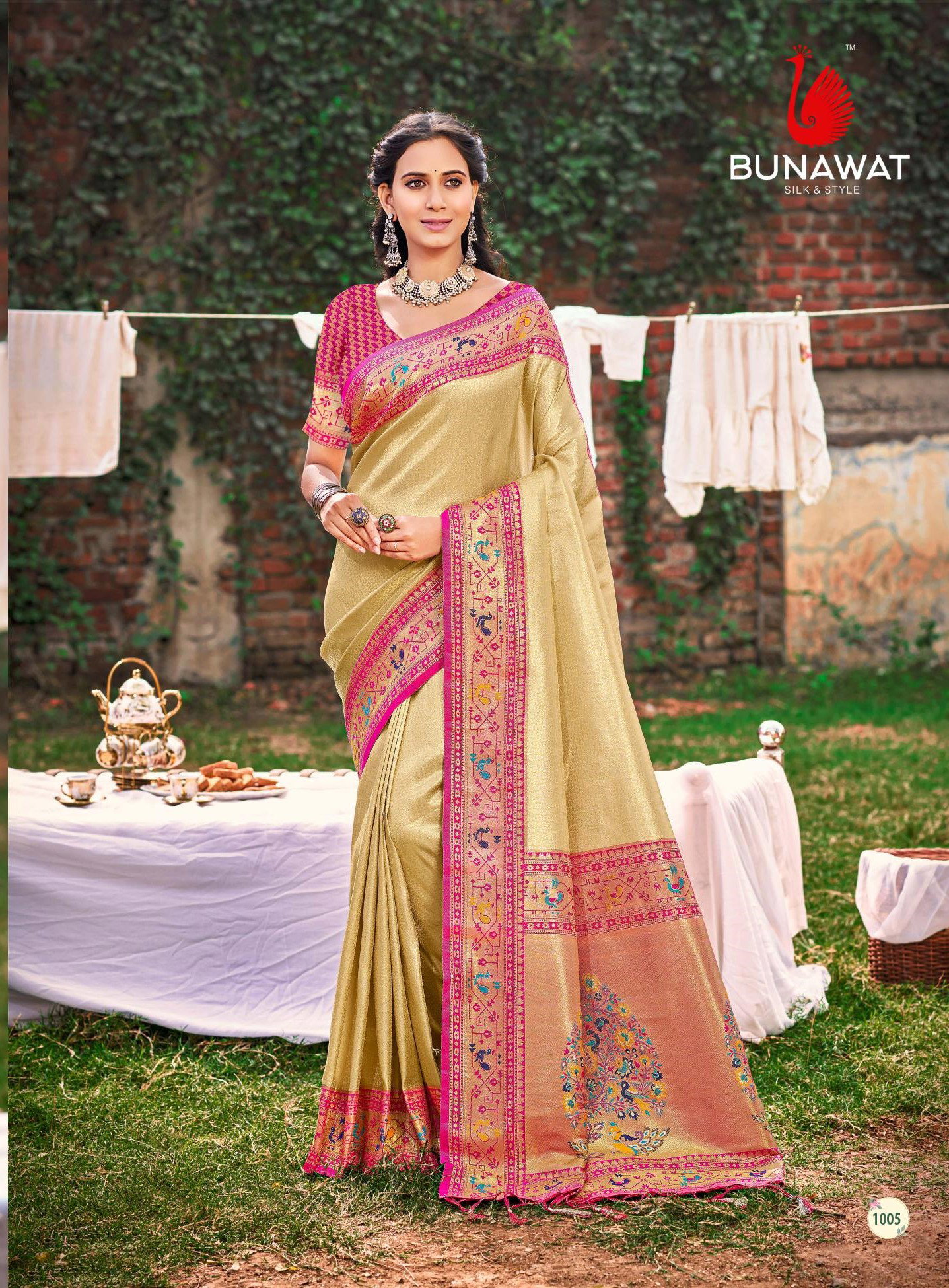 Bunawat Jever Silk 1005 Paithani Silk Saree