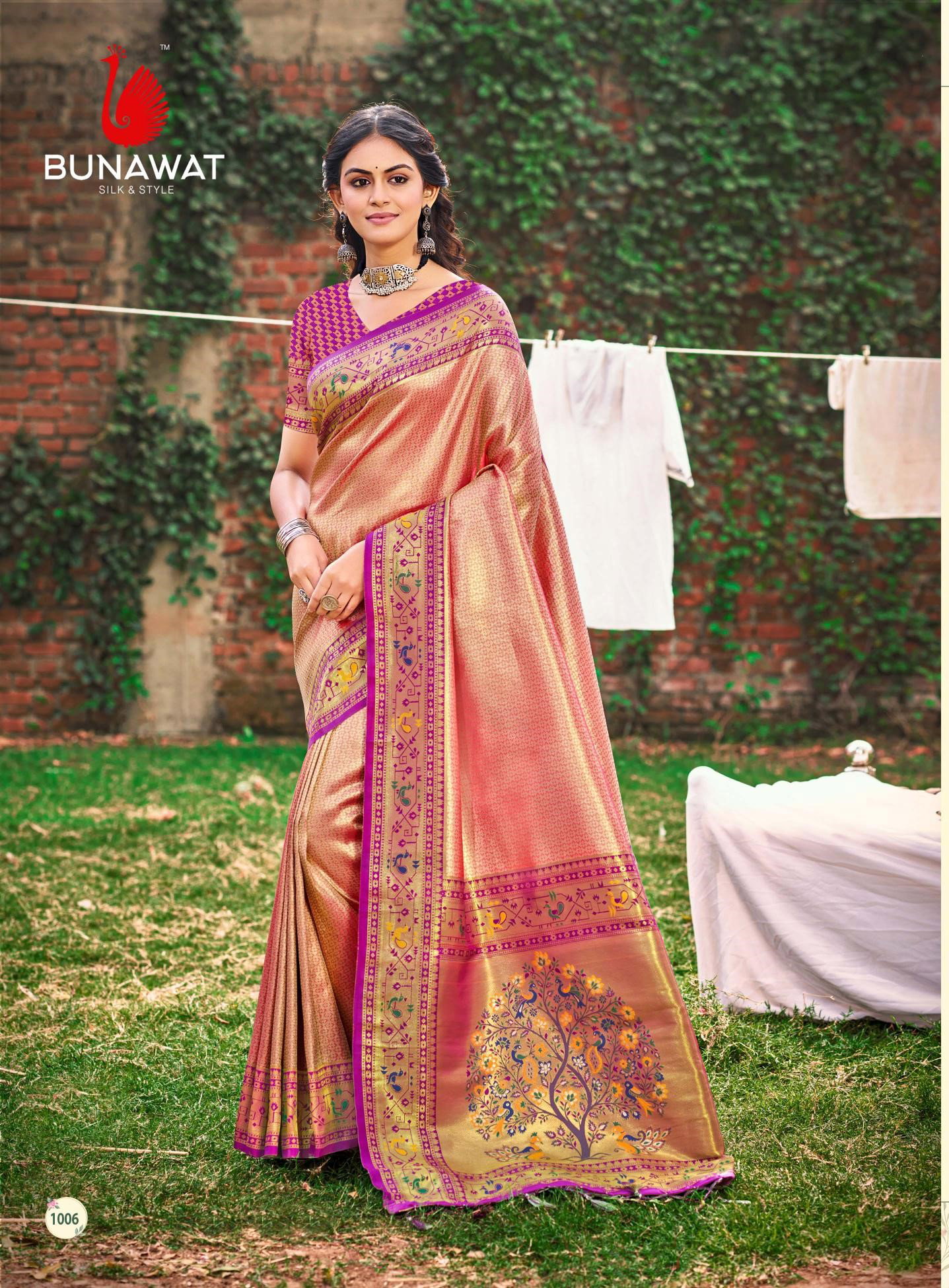 Bunawat Jever Silk 1006 Paithani Silk Saree