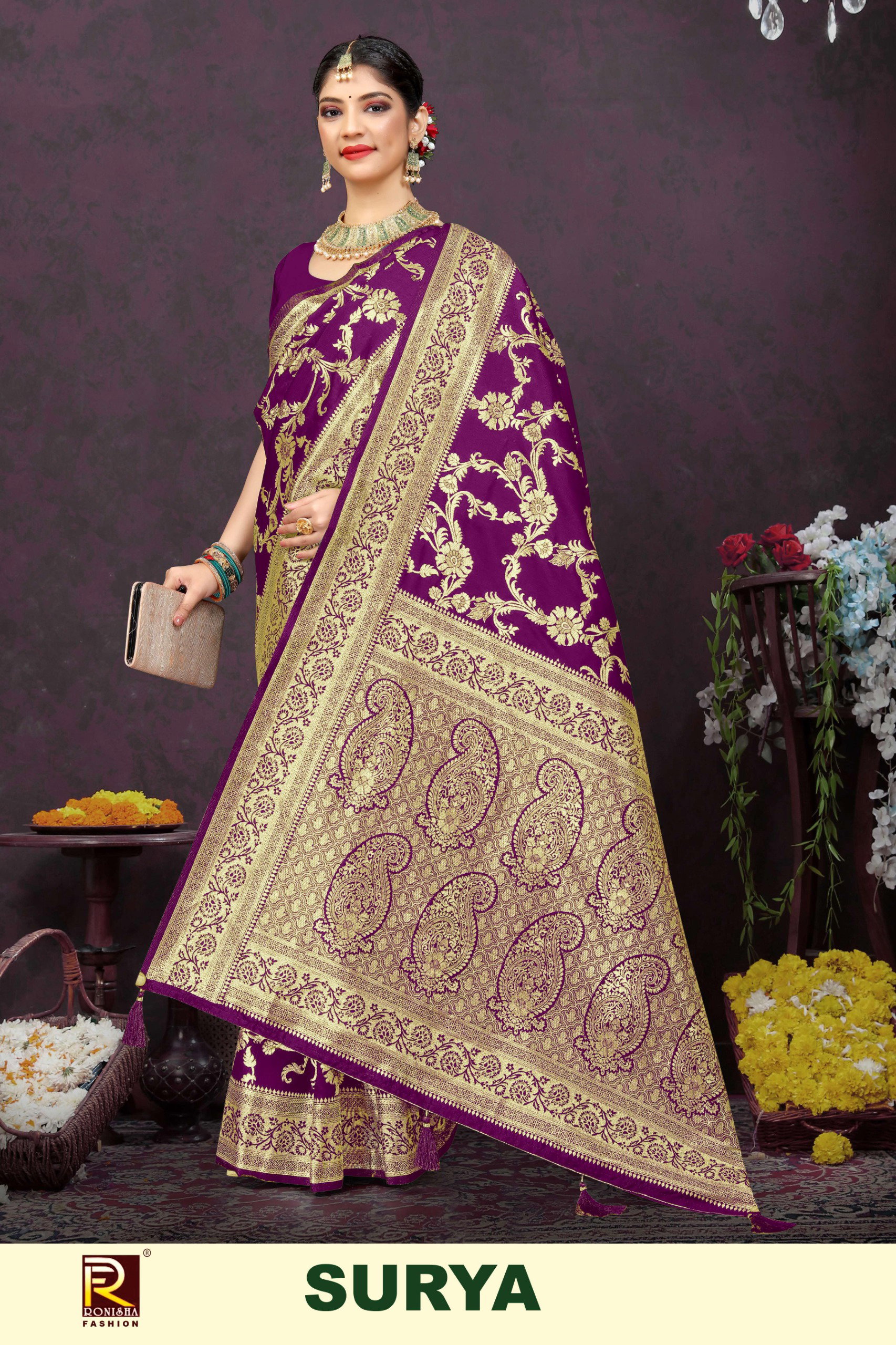Ronisha Surya Festive Wear Art SIlk Saree Collection