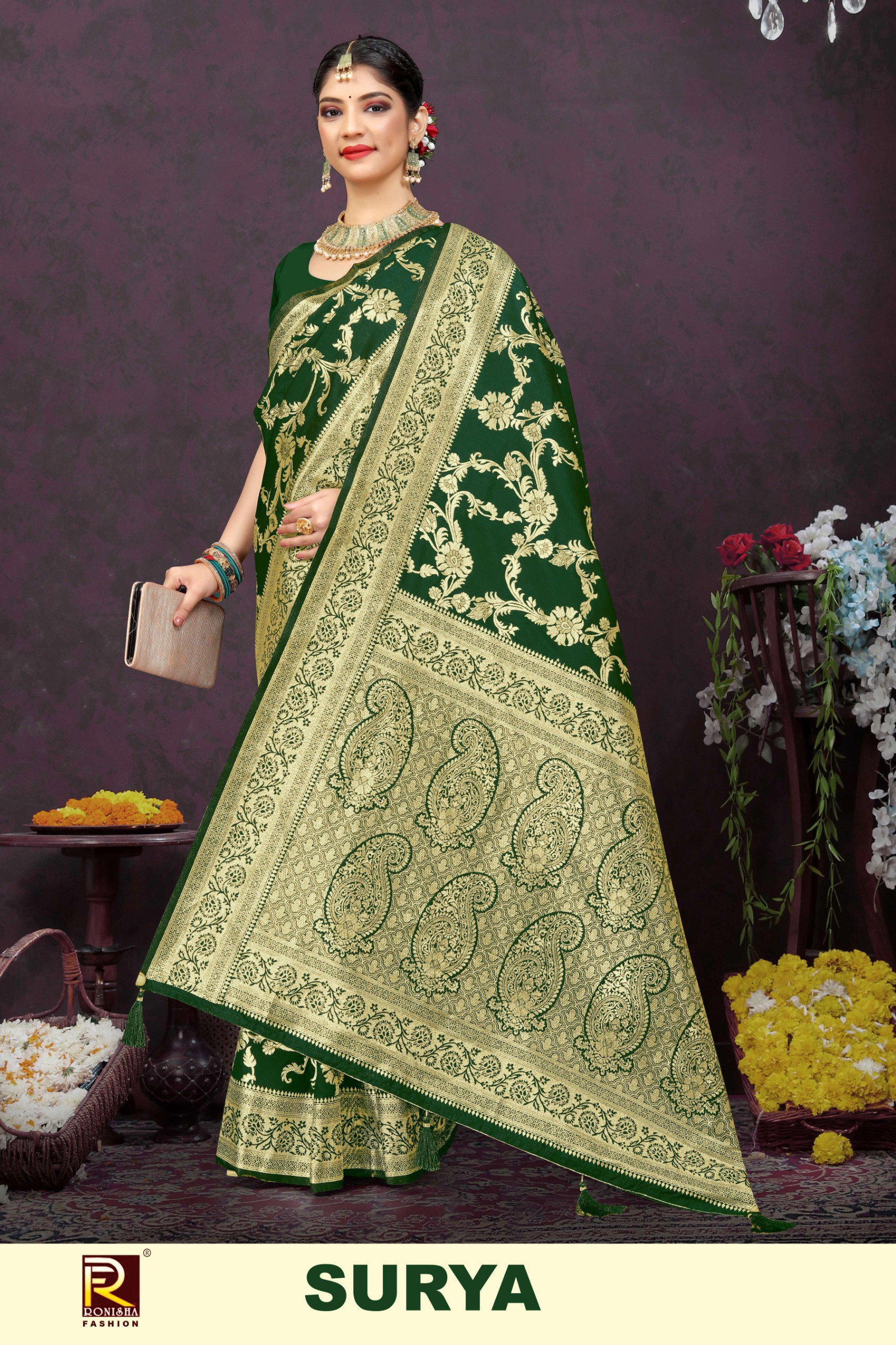 Ronisha Surya Festive Wear Art SIlk Saree Collection