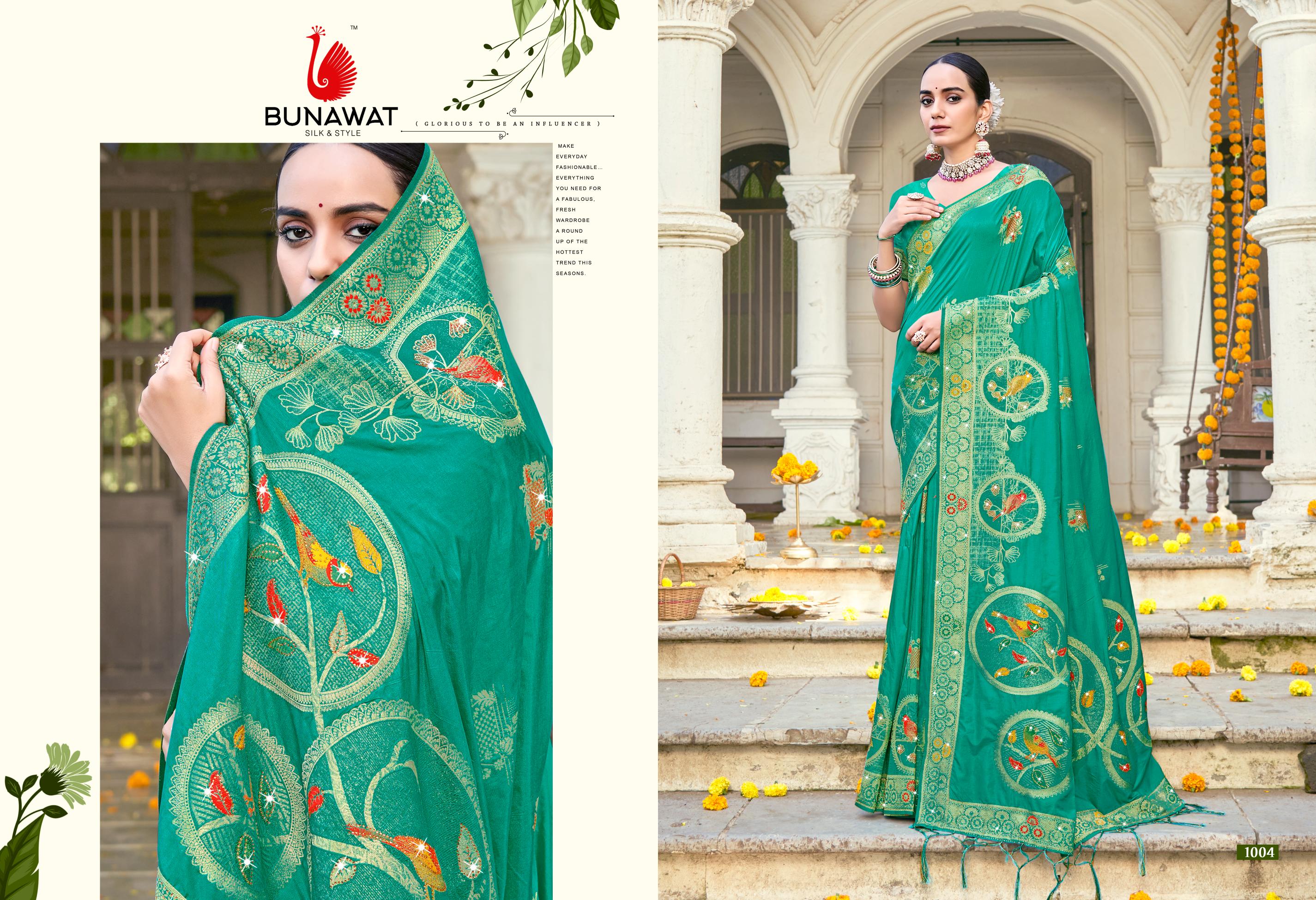 Bunawat Hans Vol 02 Festive Wear Swarovski Worked Silk Saree Collection