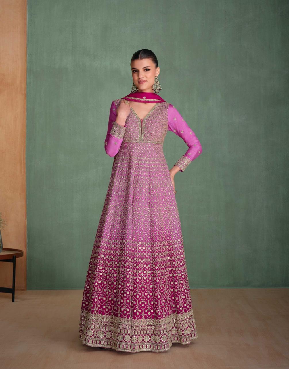 Aarzoo Hit Designer Embroidered Gown With Dupatta Collection