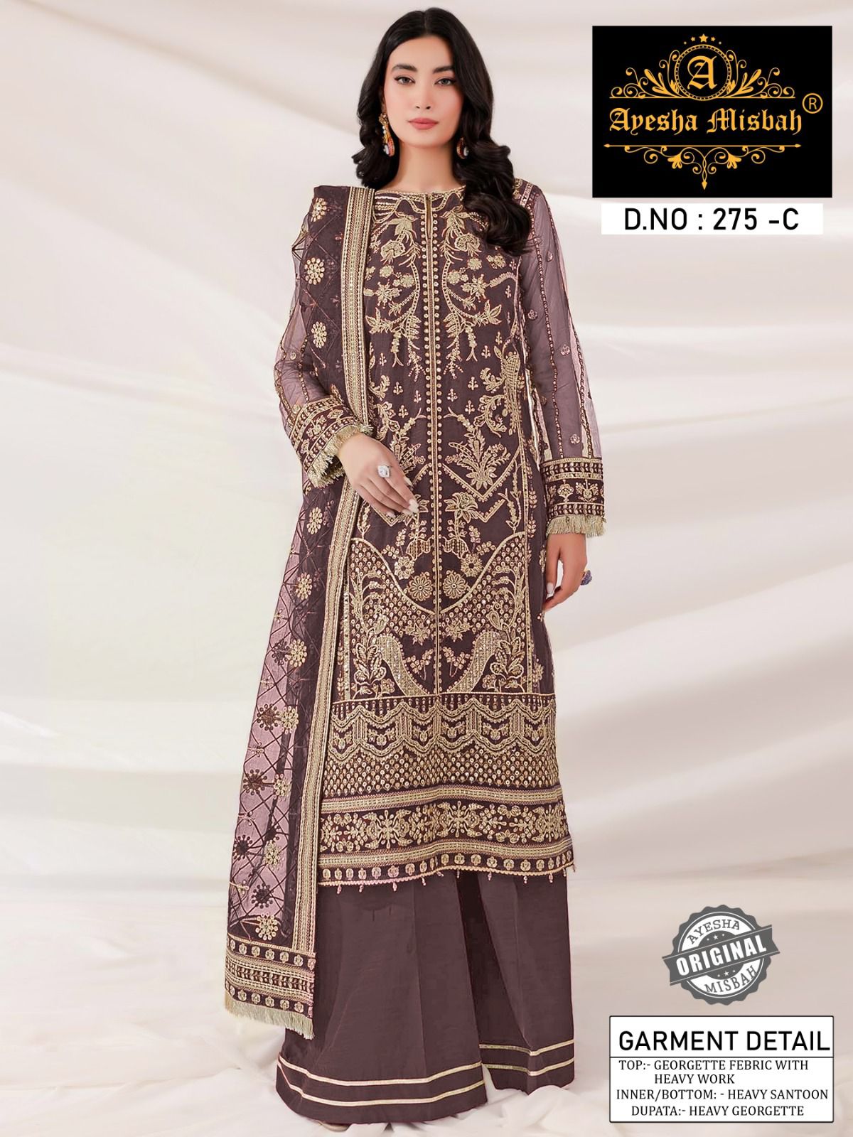 Ayesha Misbah 275 Georgette Pakistani Salwar Kameez