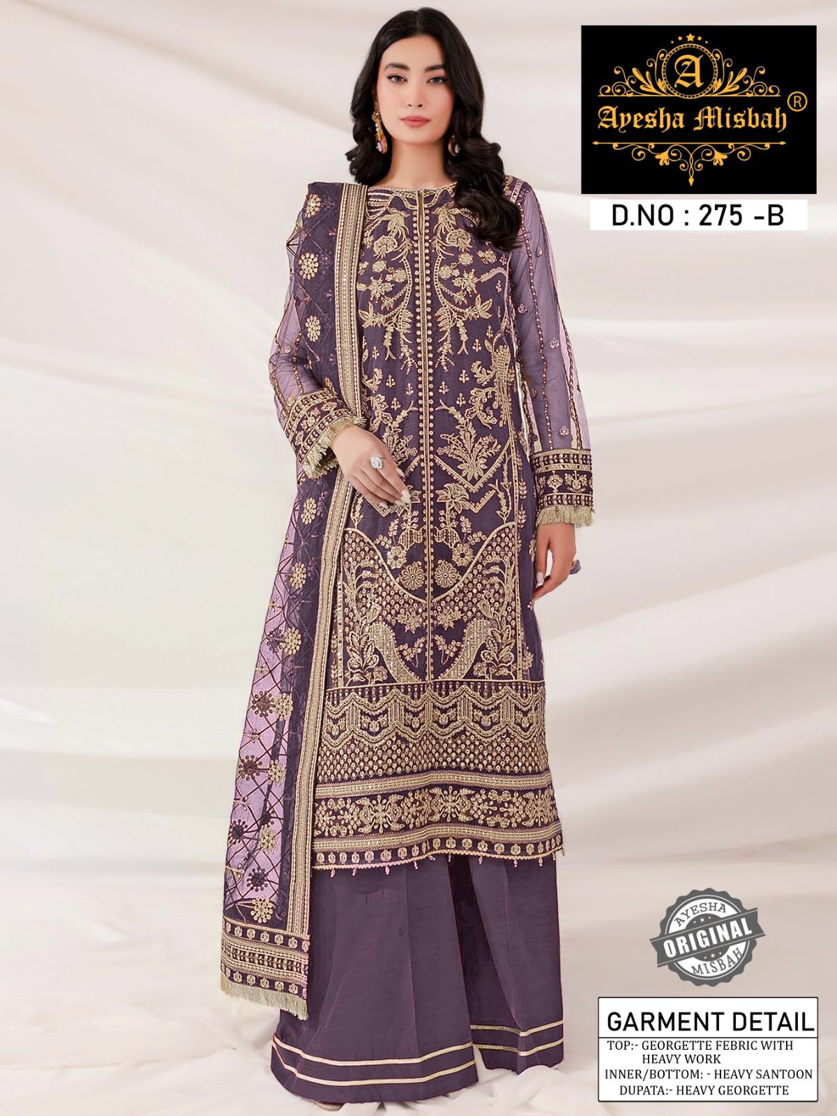 Ayesha Misbah 275 Georgette Pakistani Salwar Kameez