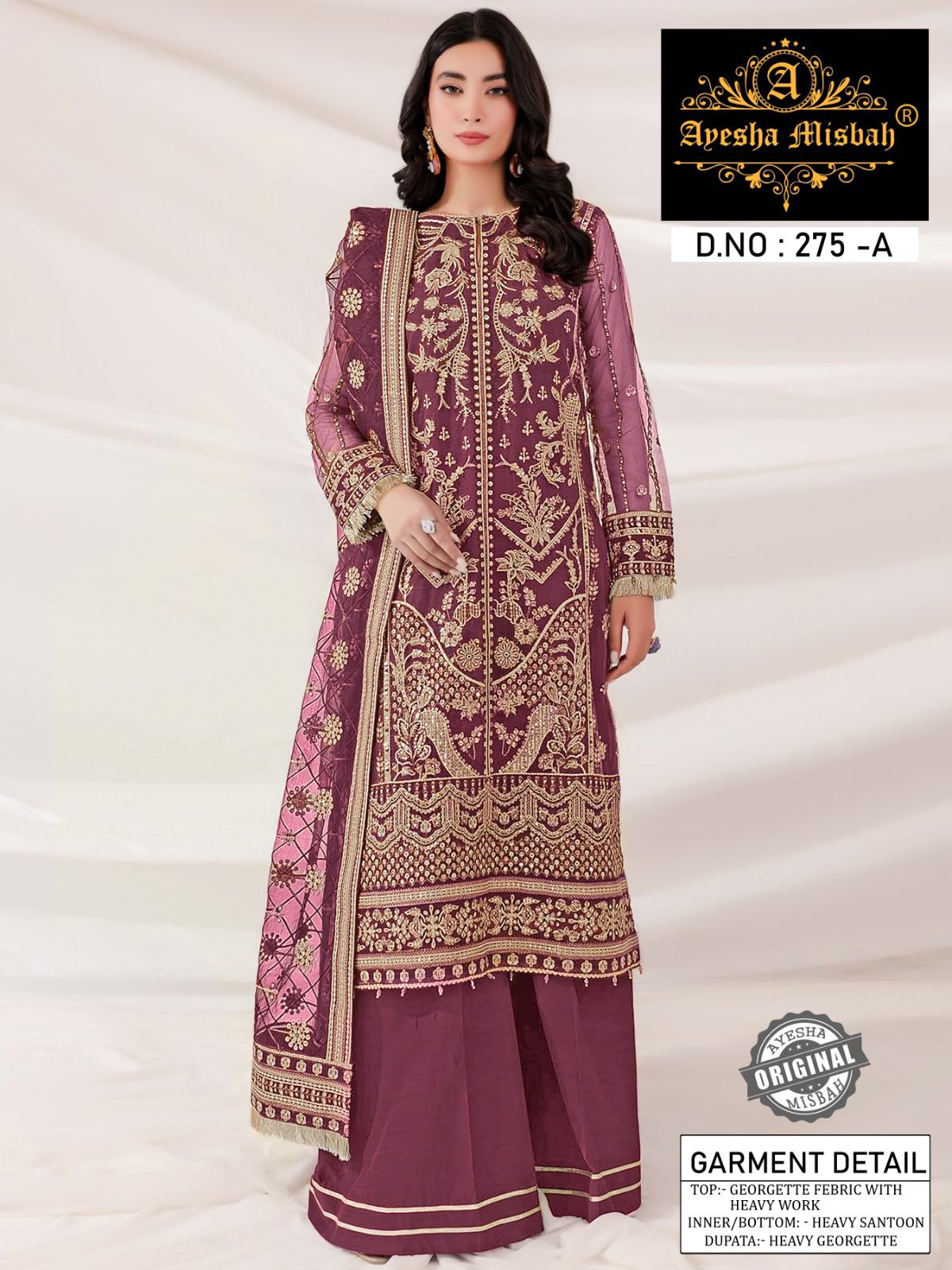 Ayesha Misbah 275 Georgette Pakistani Salwar Kameez