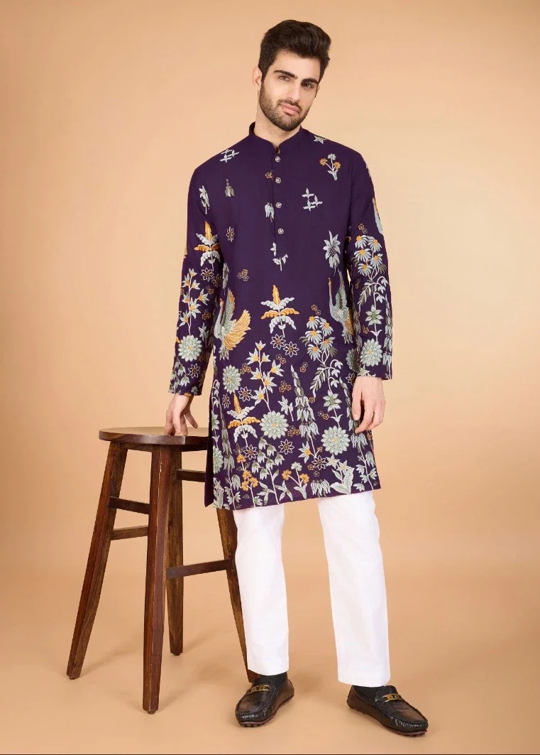 Shubhvastra Heritage Style Viscose Rayon Mens Kurta Collection