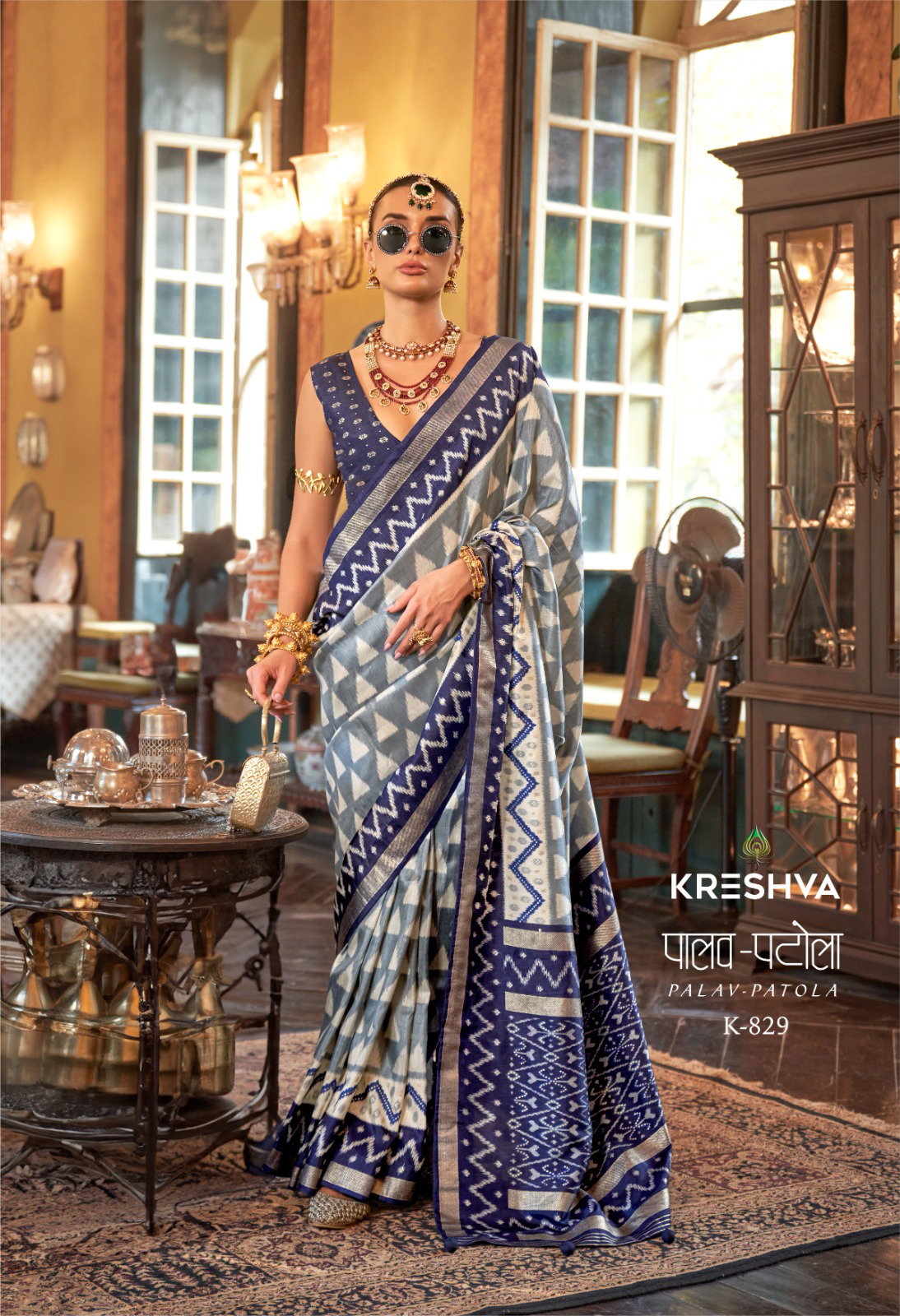 Kreshva Palav Patola Pv Silk Printed Fancy Saree Collection