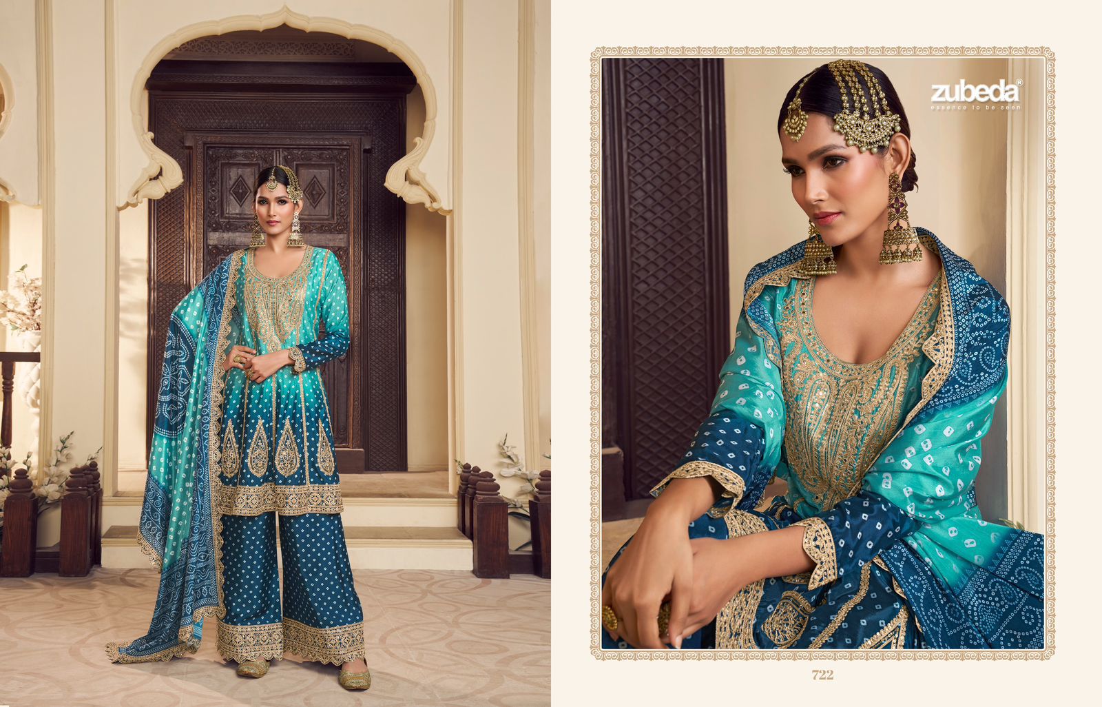 Zubeda Sakhi Chinon Silk Digital Printed Salwar Kameez Collection