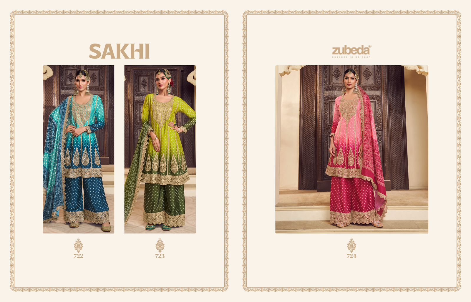 Zubeda Sakhi Chinon Silk Digital Printed Salwar Kameez Collection