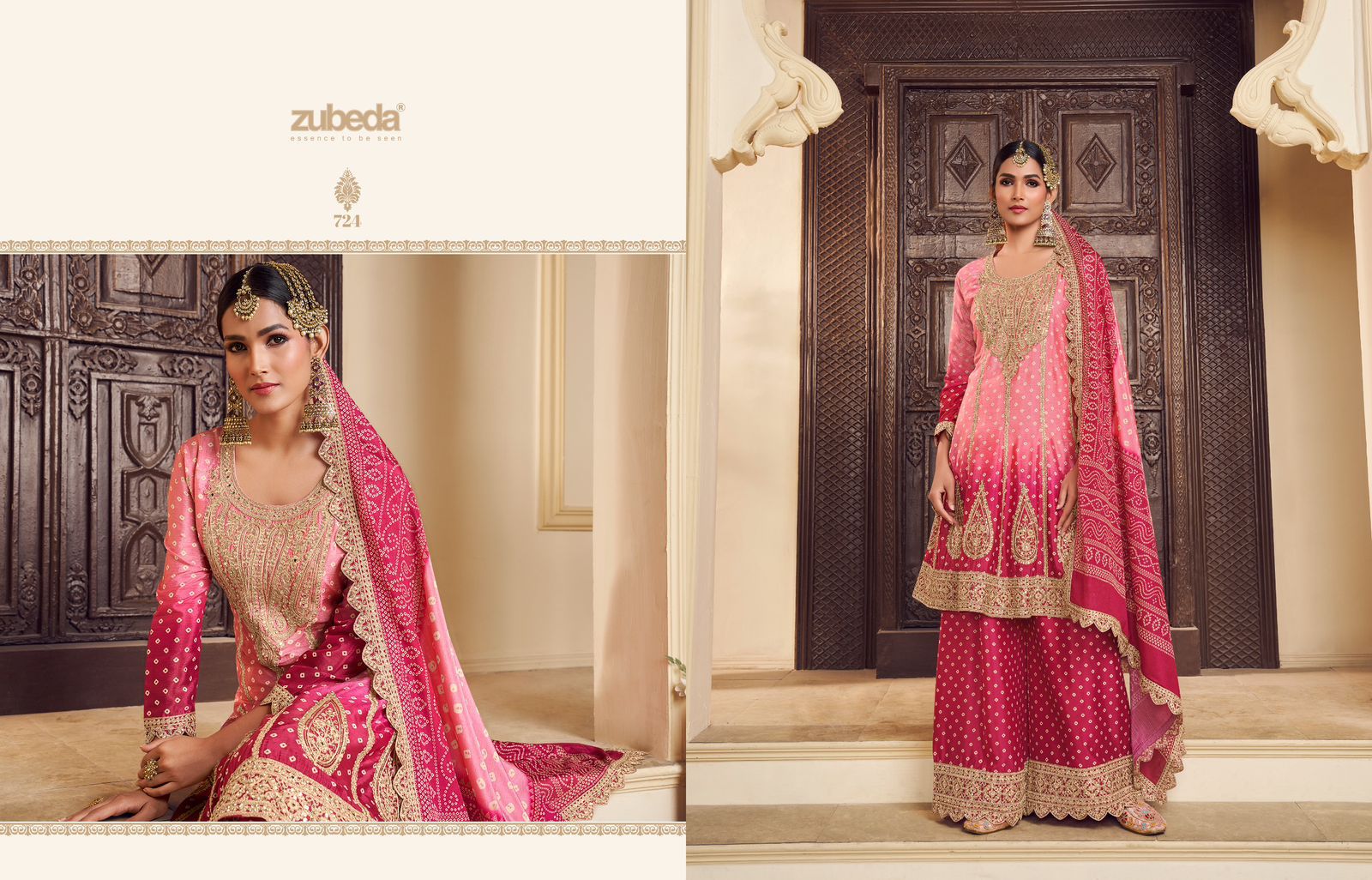 Zubeda Sakhi Chinon Silk Digital Printed Salwar Kameez Collection