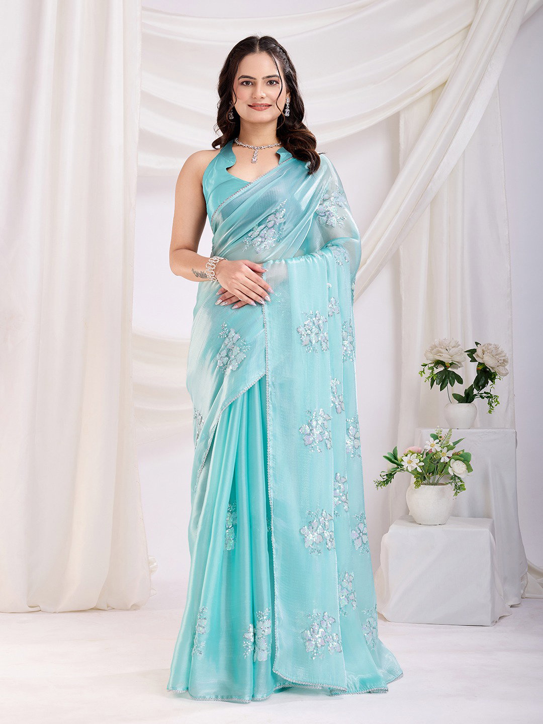 Canberry 10 Printed Party Wear Jimmy Choo Saree Collection