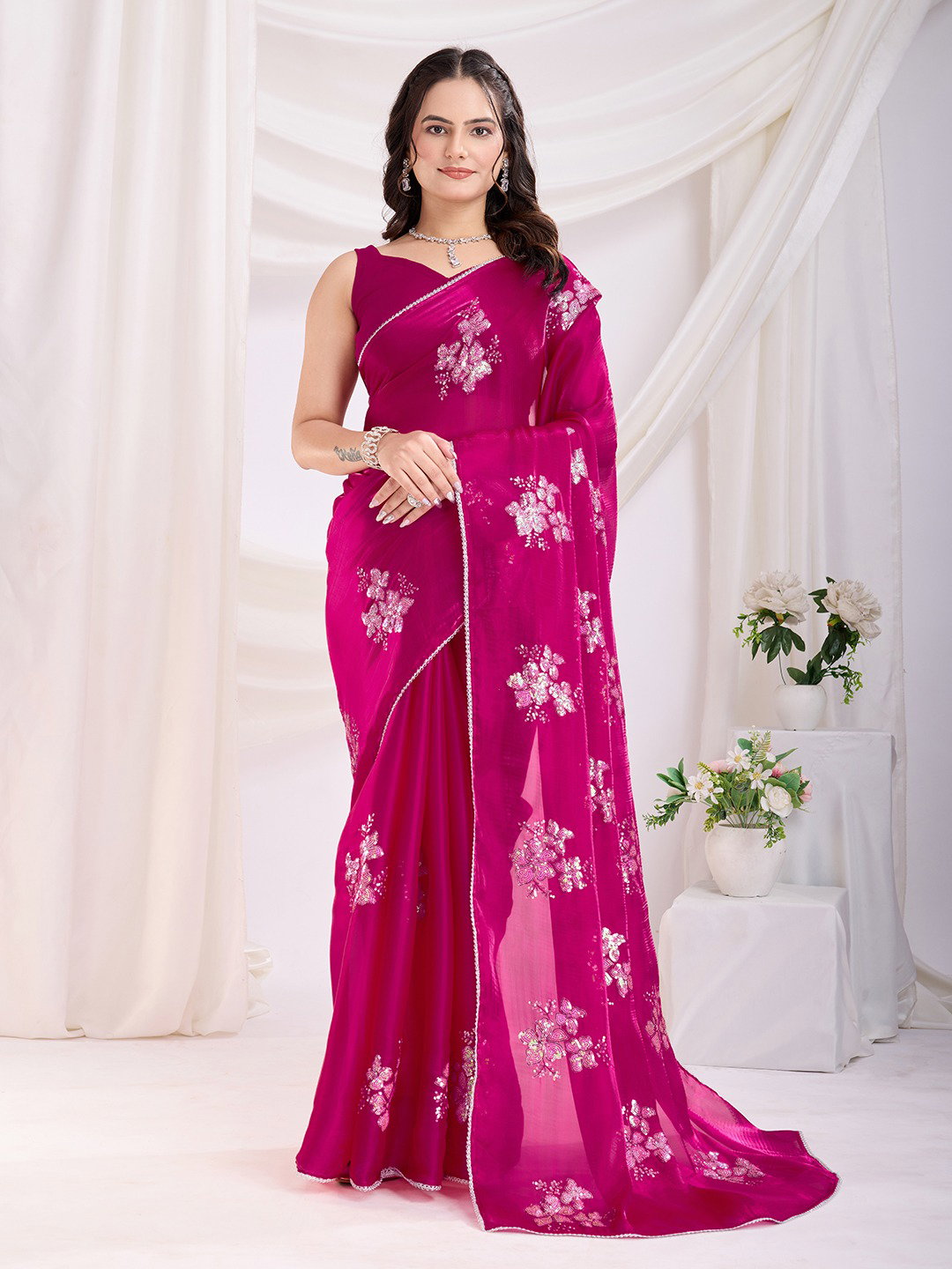 Canberry 10 Printed Party Wear Jimmy Choo Saree Collection