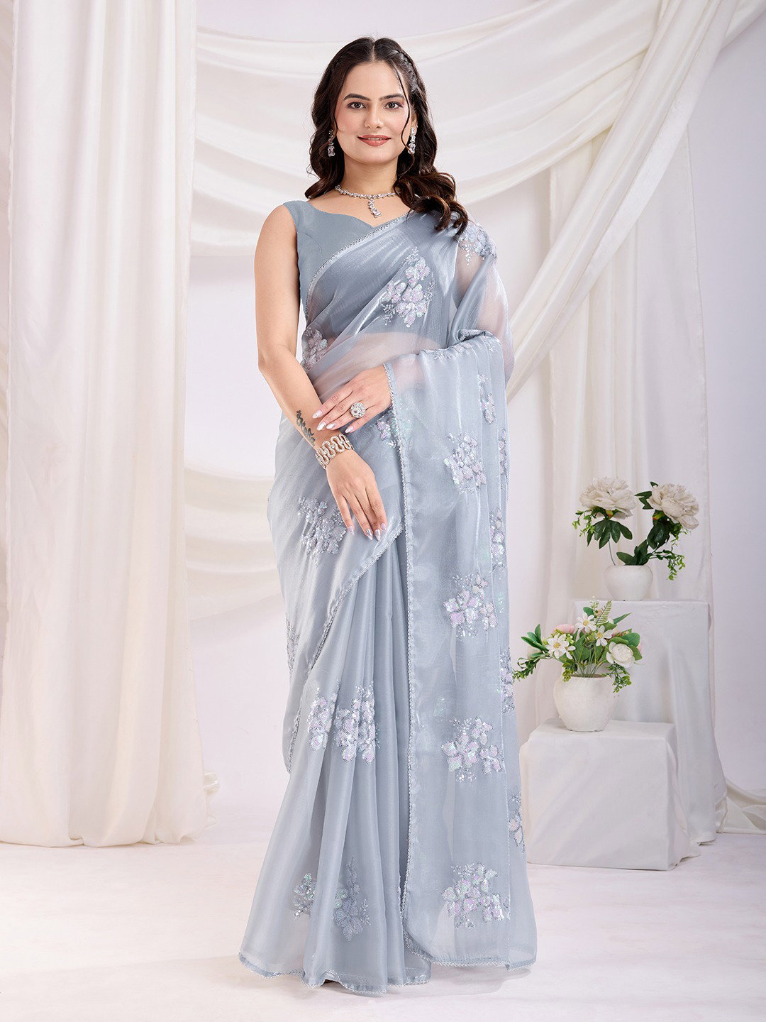 Canberry 10 Printed Party Wear Jimmy Choo Saree Collection